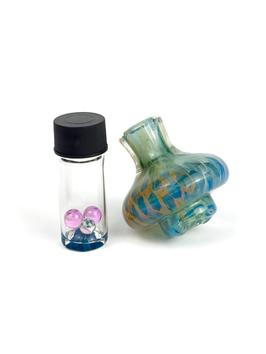 Preview pic of Teurfs blue stardust honeycomb spinner cap