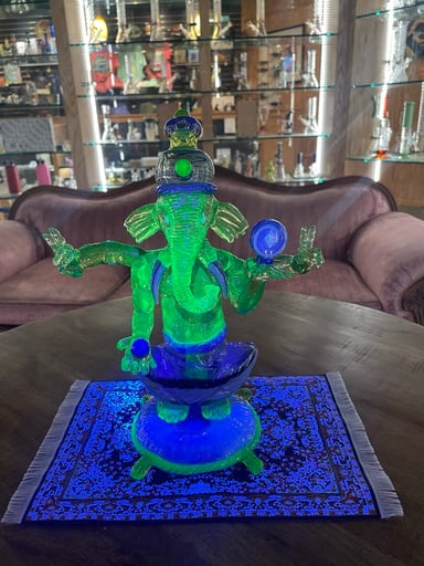 Preview pic of Shane Smith UV Ganesha Bubbler 10”