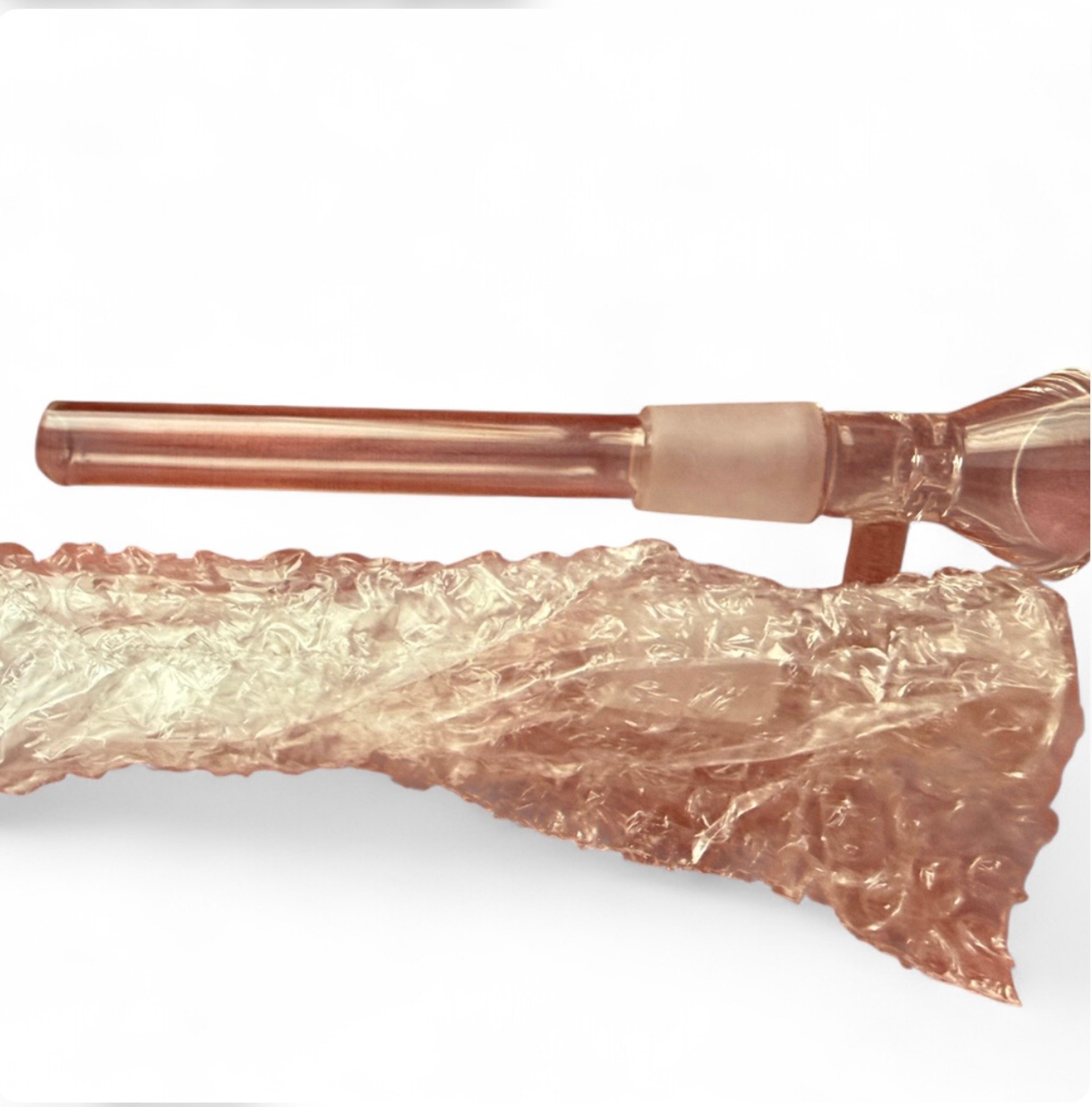 Preview pic of 2PCS 4.7inch 14mm Male Pipes Glass Downstem with Bowl Adapter Water Filter Parts