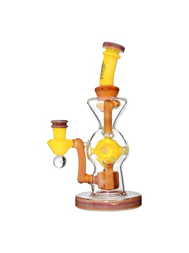 Preview pic of Premium EXO 8" Recycler w/ Encased Opal & Seed of Life Perc