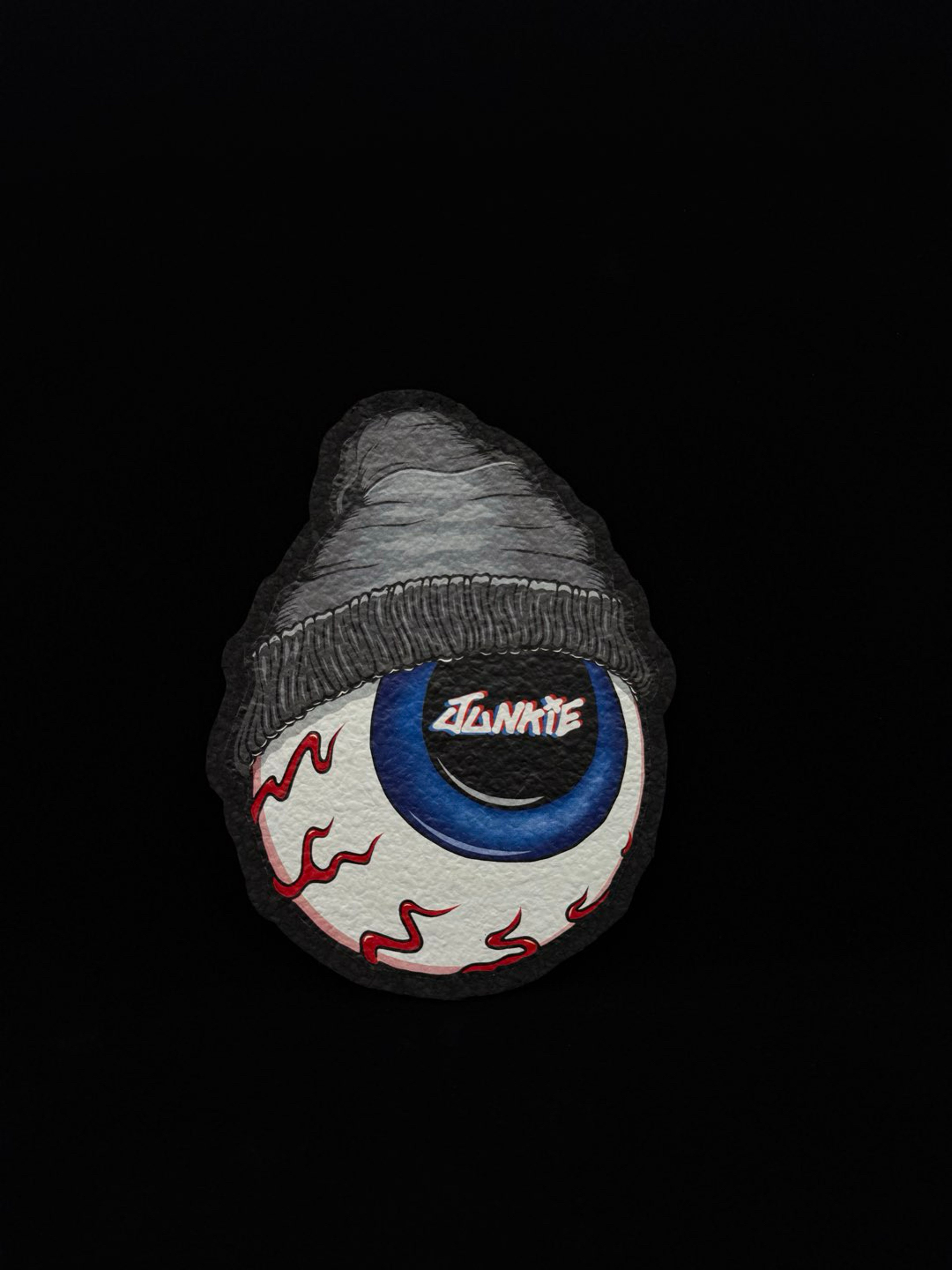 Preview pic of Black Beanie Eyeball Mat by Junkie Glass x Moodmats