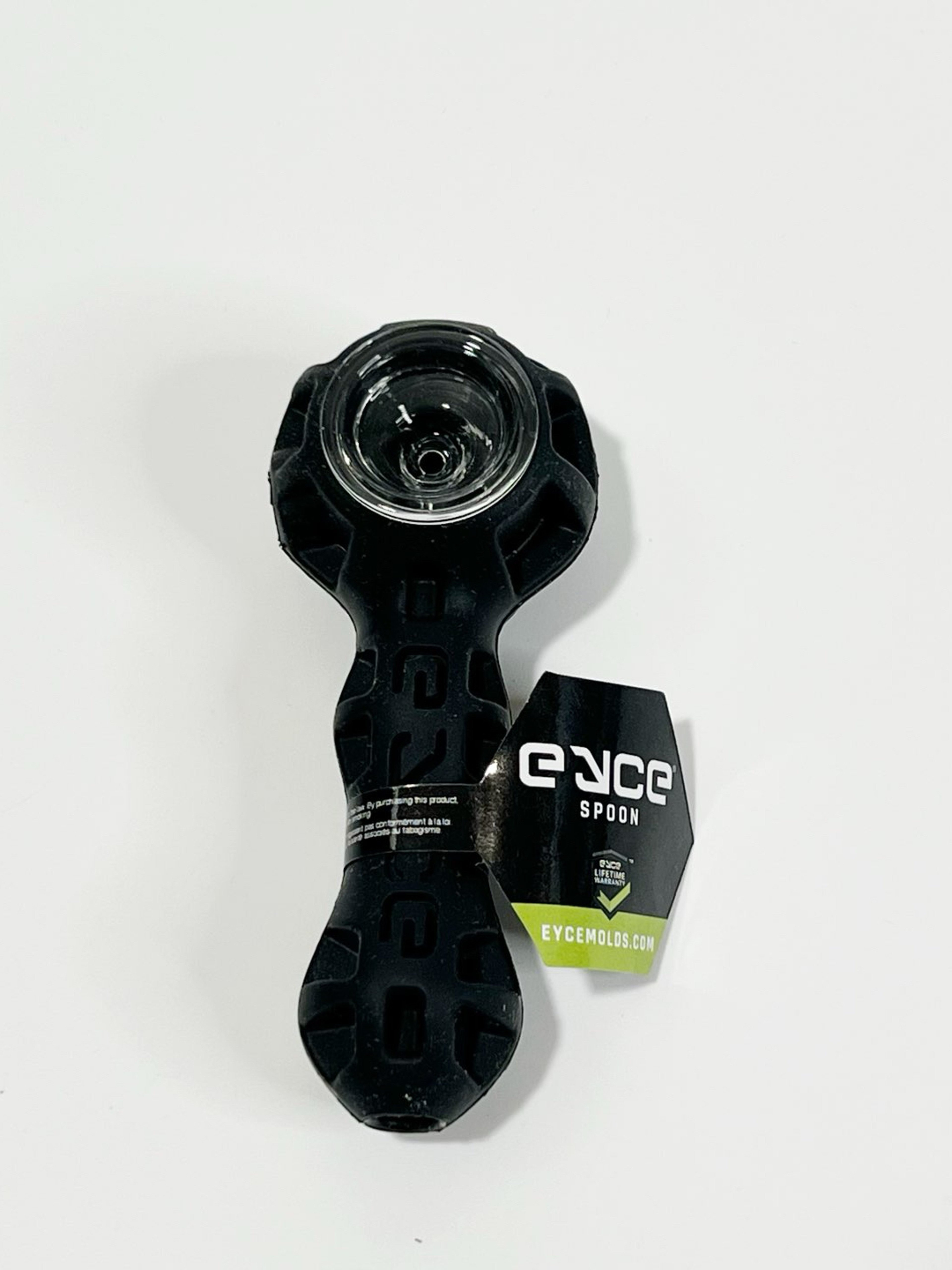 4" Eyce Silicone Smoking Pipe with Glass Bowl Black image 0