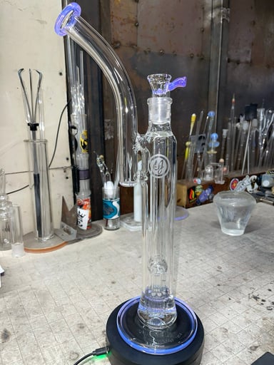 Preview pic of 16.5” tall, 8 arm perc,18mm 4 holes slide, pink slyme color