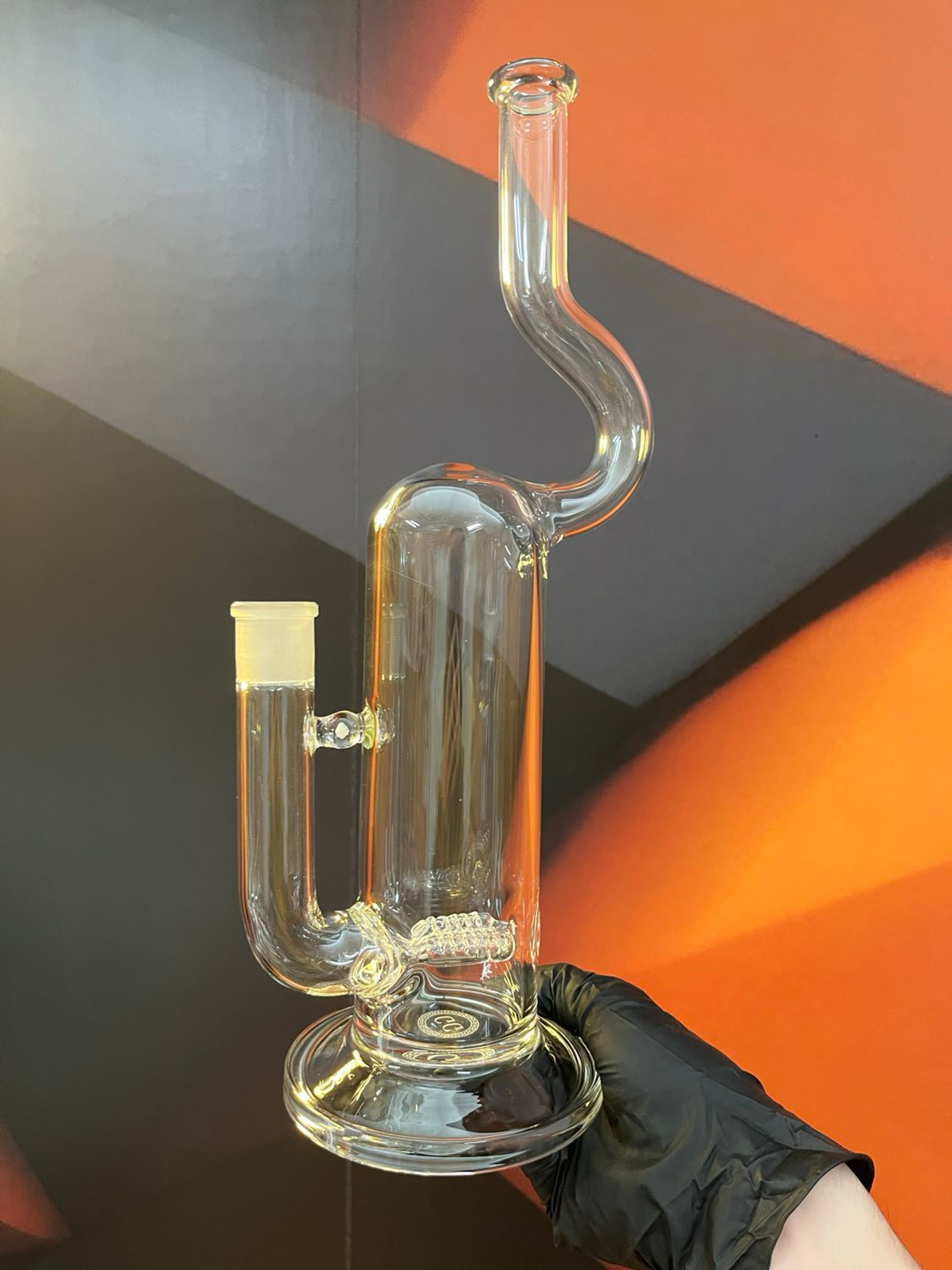Greek glass double grid natty neck image 0