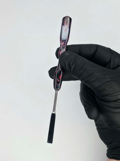 Preview pic of Crimson Phantom Handmade Tool | Custom Stainless Steel Tool | Recycled Plastic Handle | Unique Wax Carving Tool | The Mellow Box