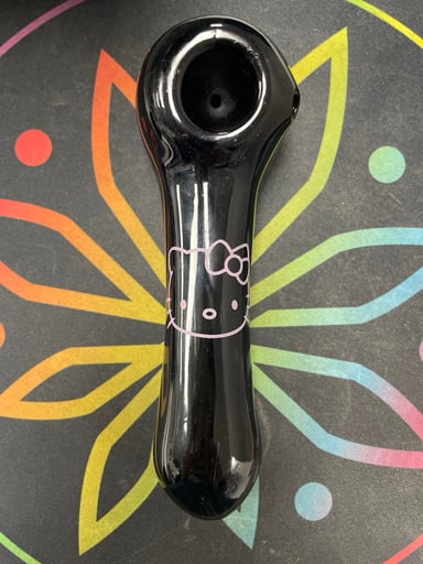 Preview pic of 6 Inch Black Hello Kitty Hand Pipe