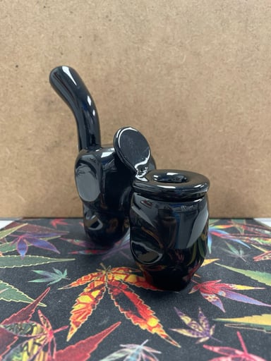Preview pic of Black Toilet Bowl Glass Hand Pipe