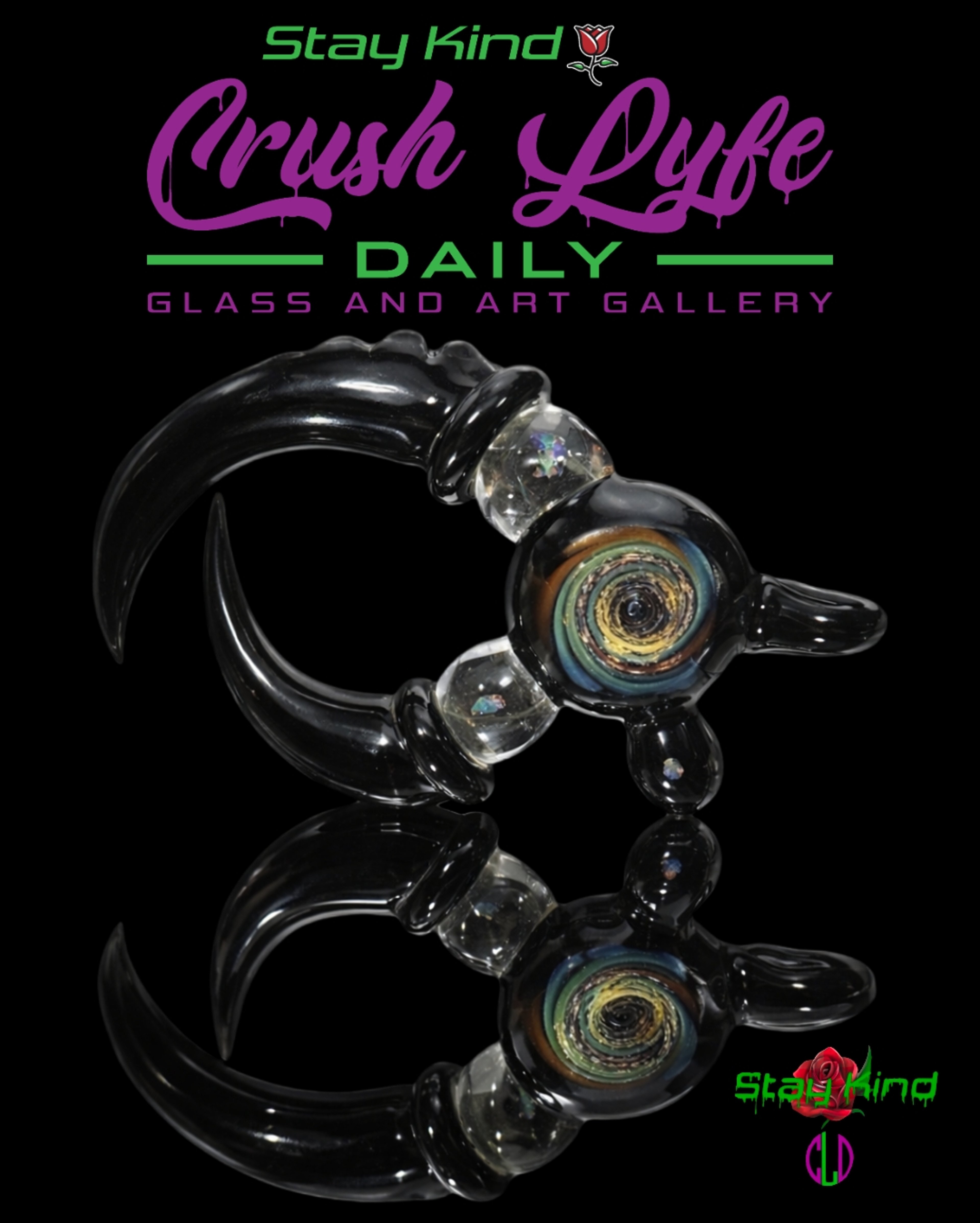 Banks Glass Dichro & Opal Pendant image 0