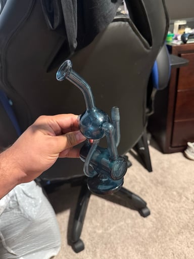 Preview pic of Hitman Glass Blue Orb Recycler - Full Size NOT Mini!