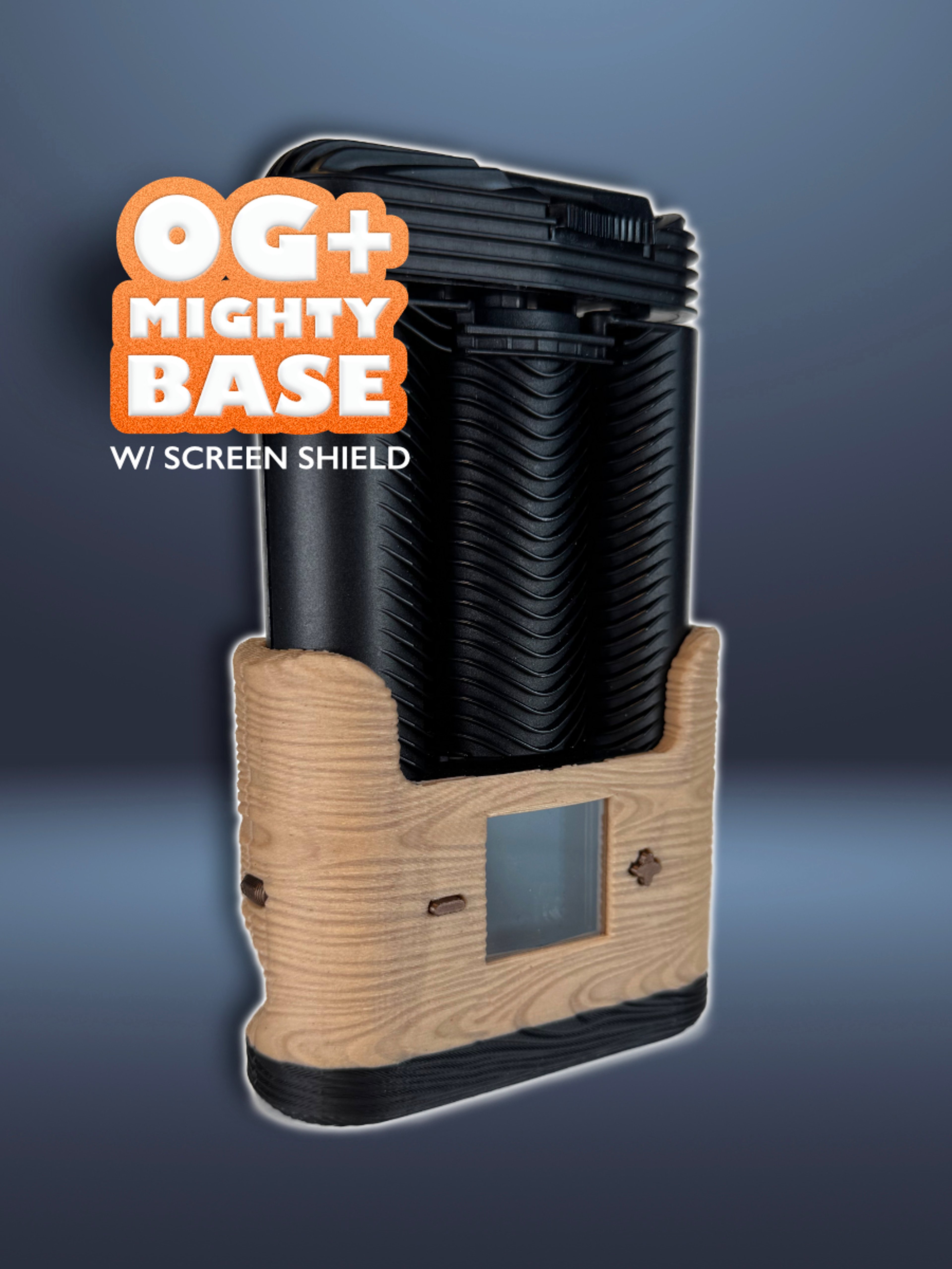 Preview pic of OG+ Mighty Base plus screen protector Natural Wood for Storz & Bickel Mighty