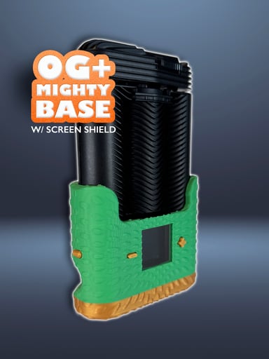 Preview pic of OG+ Mighty Base plus screen protector Green Burst for Storz & Bickel Mighty