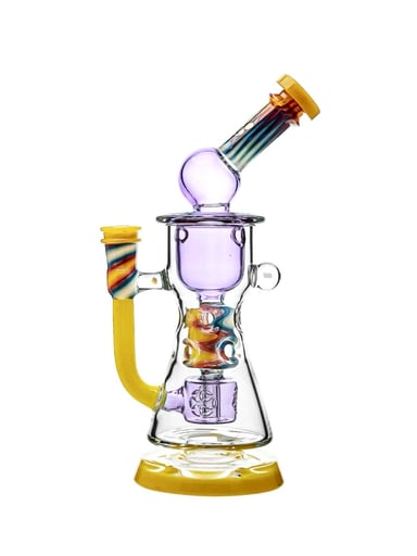 Preview pic of Wigwag Straight Fab Torus V2 Encased Two Opals W/ Seed of Life Perc