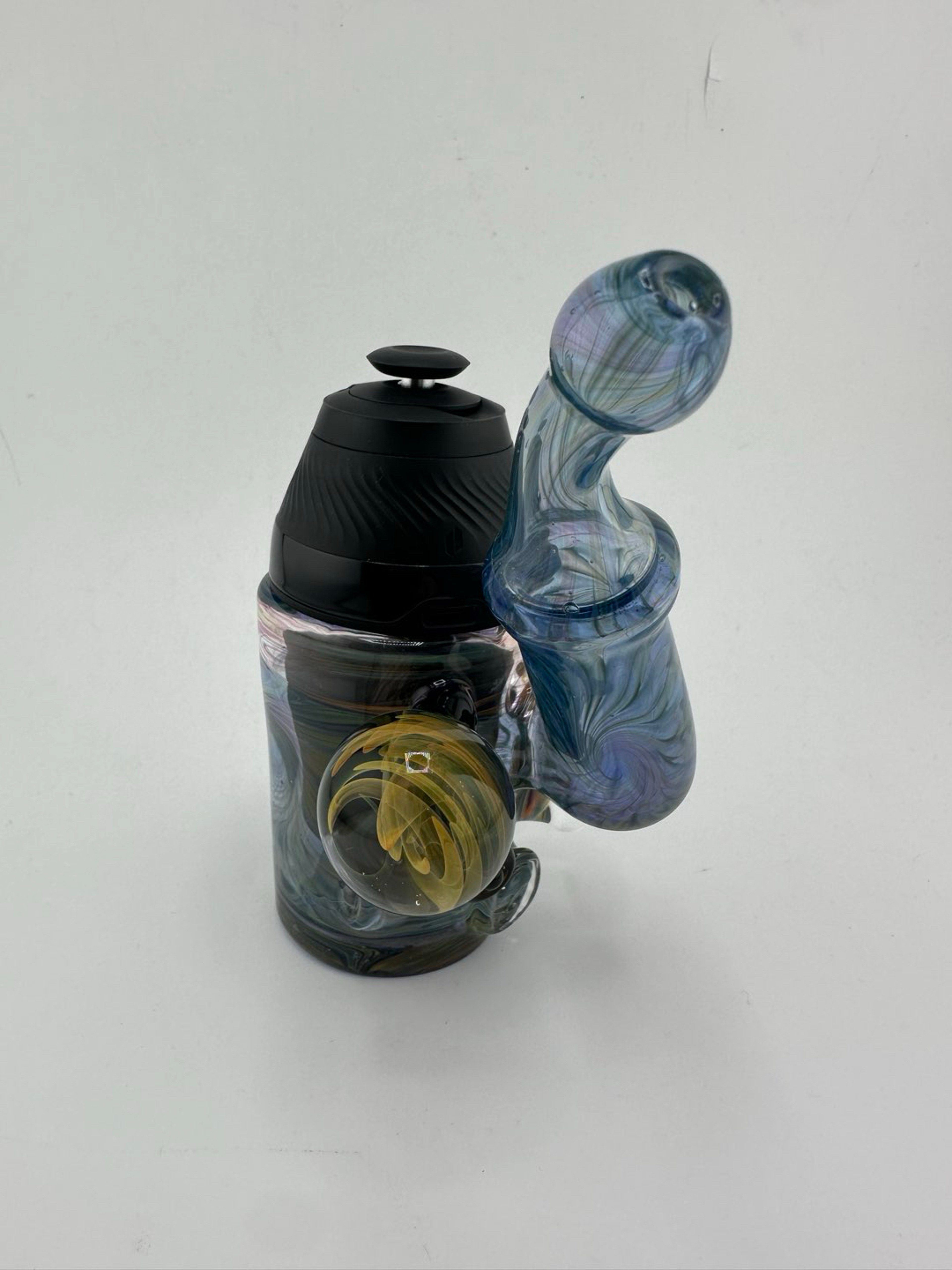 Preview pic of Brando Glass Puffco Proxy Glass - Cobalt Soace Tech Side Car w/ Marble Attachments