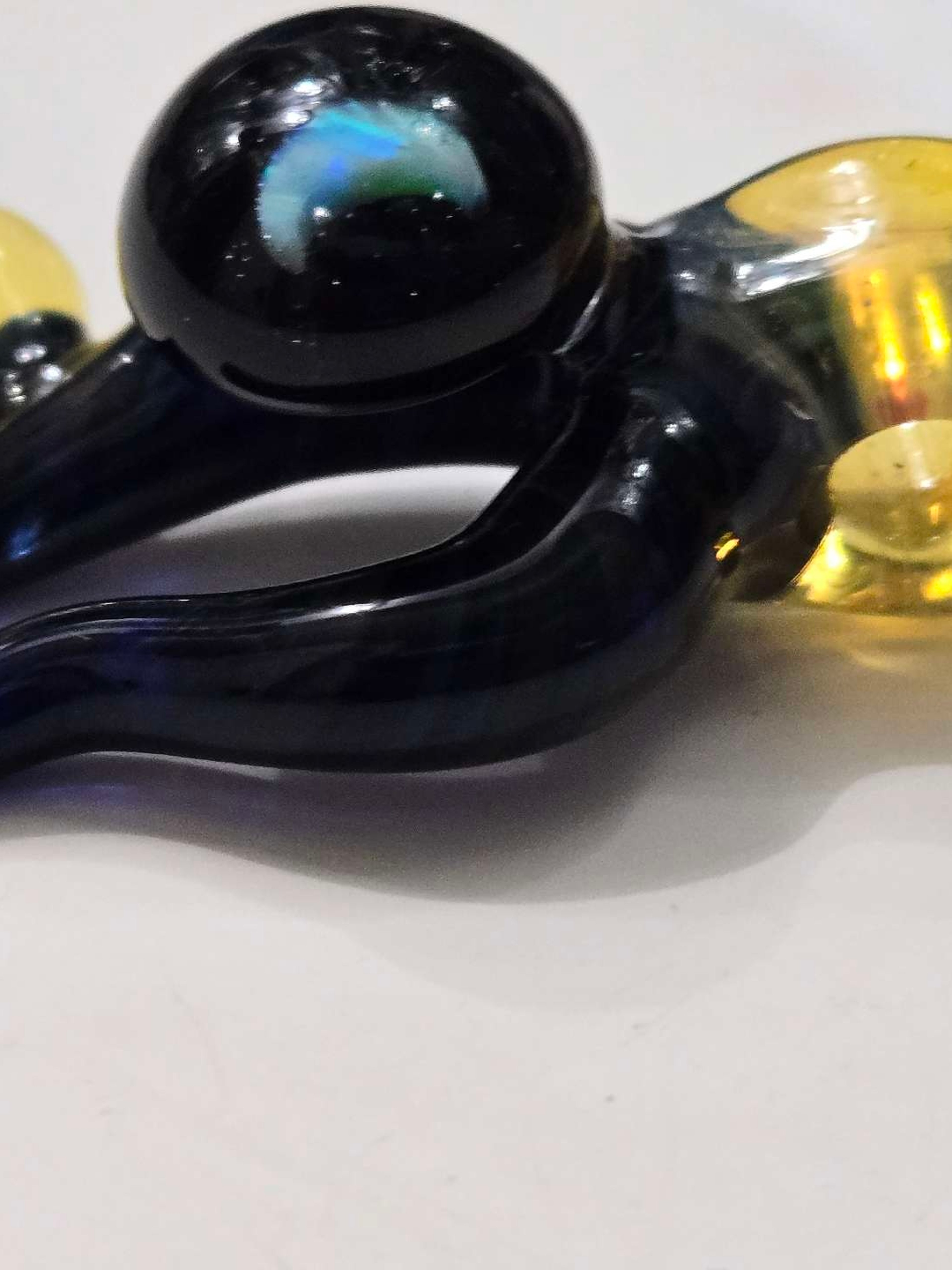 Preview pic of Half moon glass pendant
