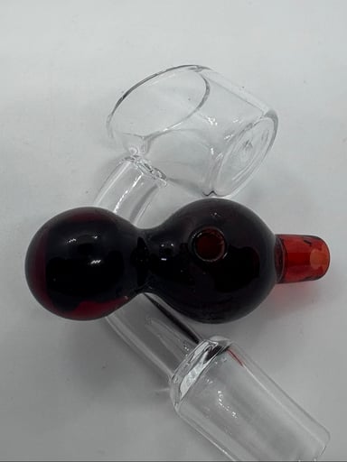 Preview pic of Deep Red Handblown Bubble Cap