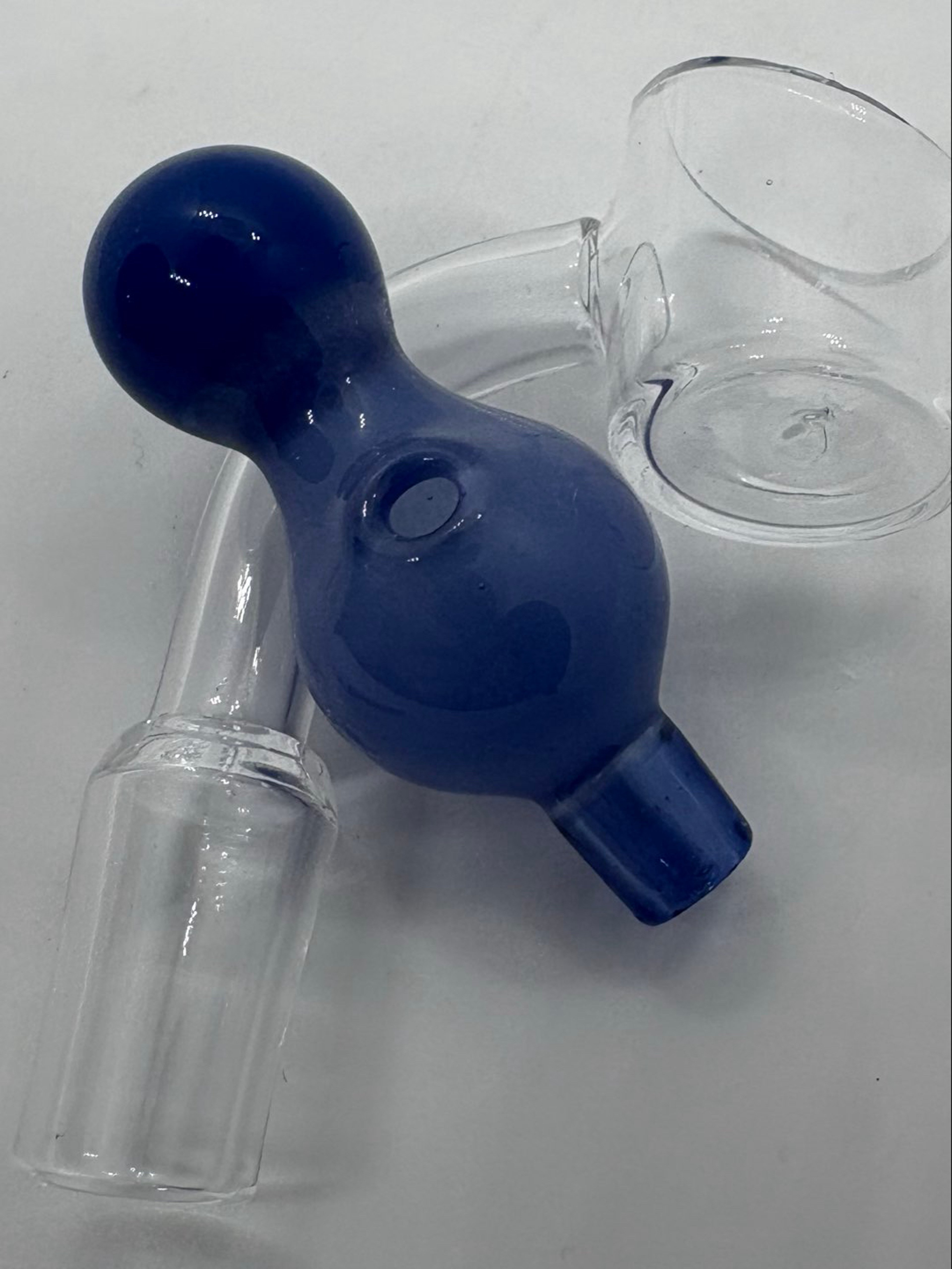 Striking Blue Handblown Bubble Cap image 0