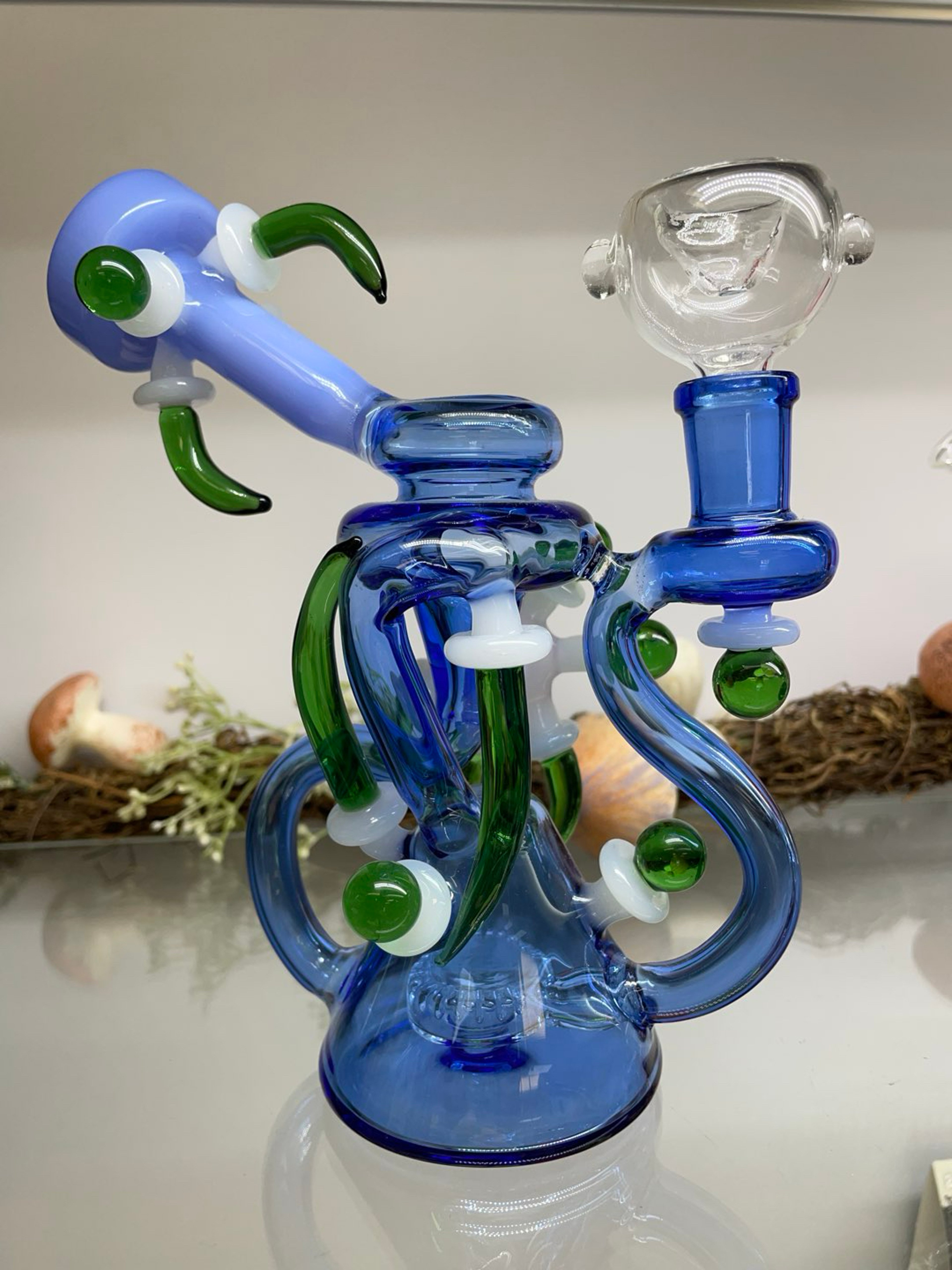 Preview pic of Blue Claw Glass Percolator Bong 6 1/2”