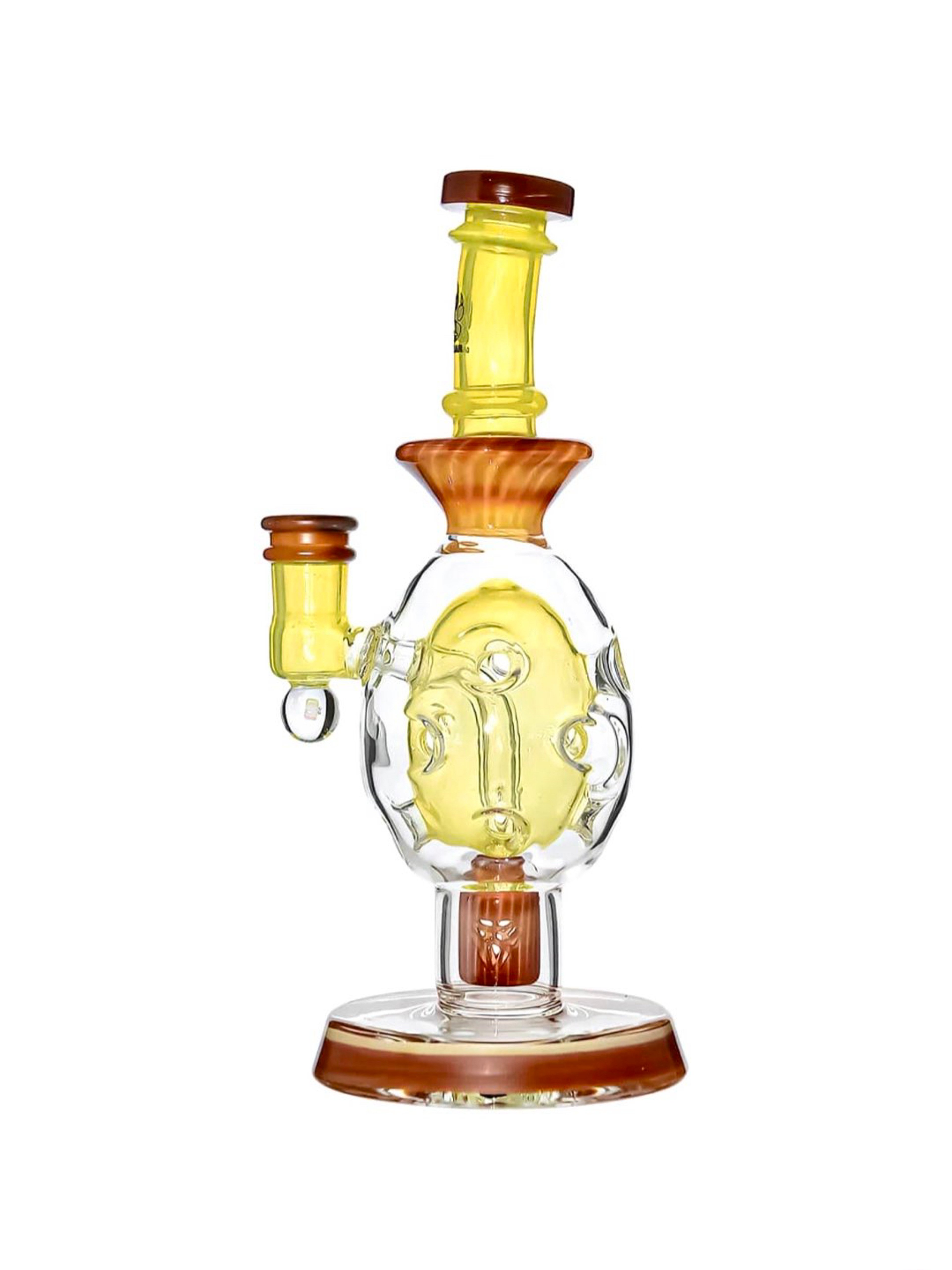 Preview pic of Oval Sphere Glass Dab Rig W/ Opal Triseed Perc