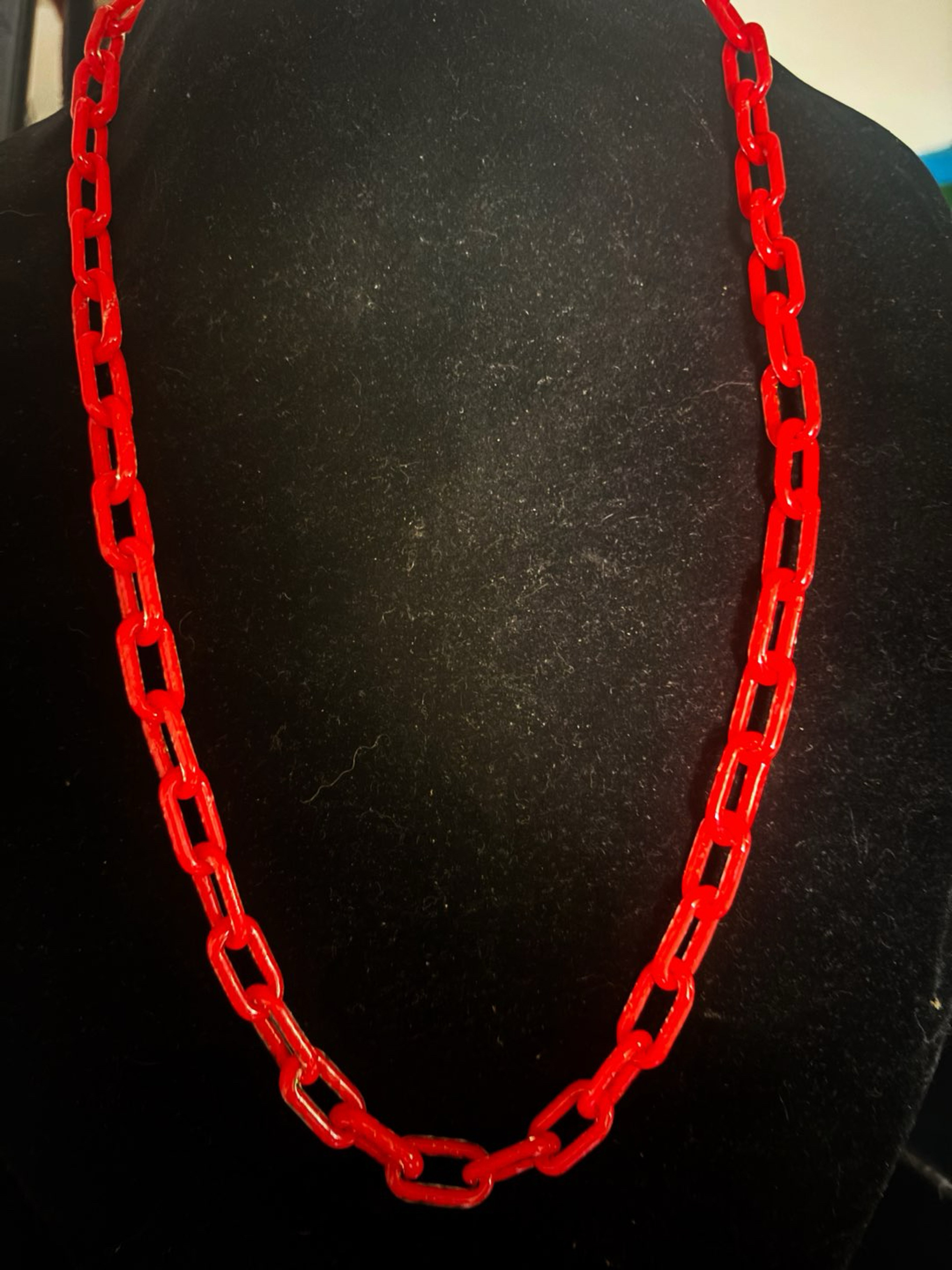 Crushed opal over red crayon chain image 0