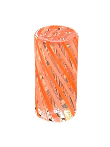 Preview pic of Spiral Glass Tips Orange and Pink Large Size