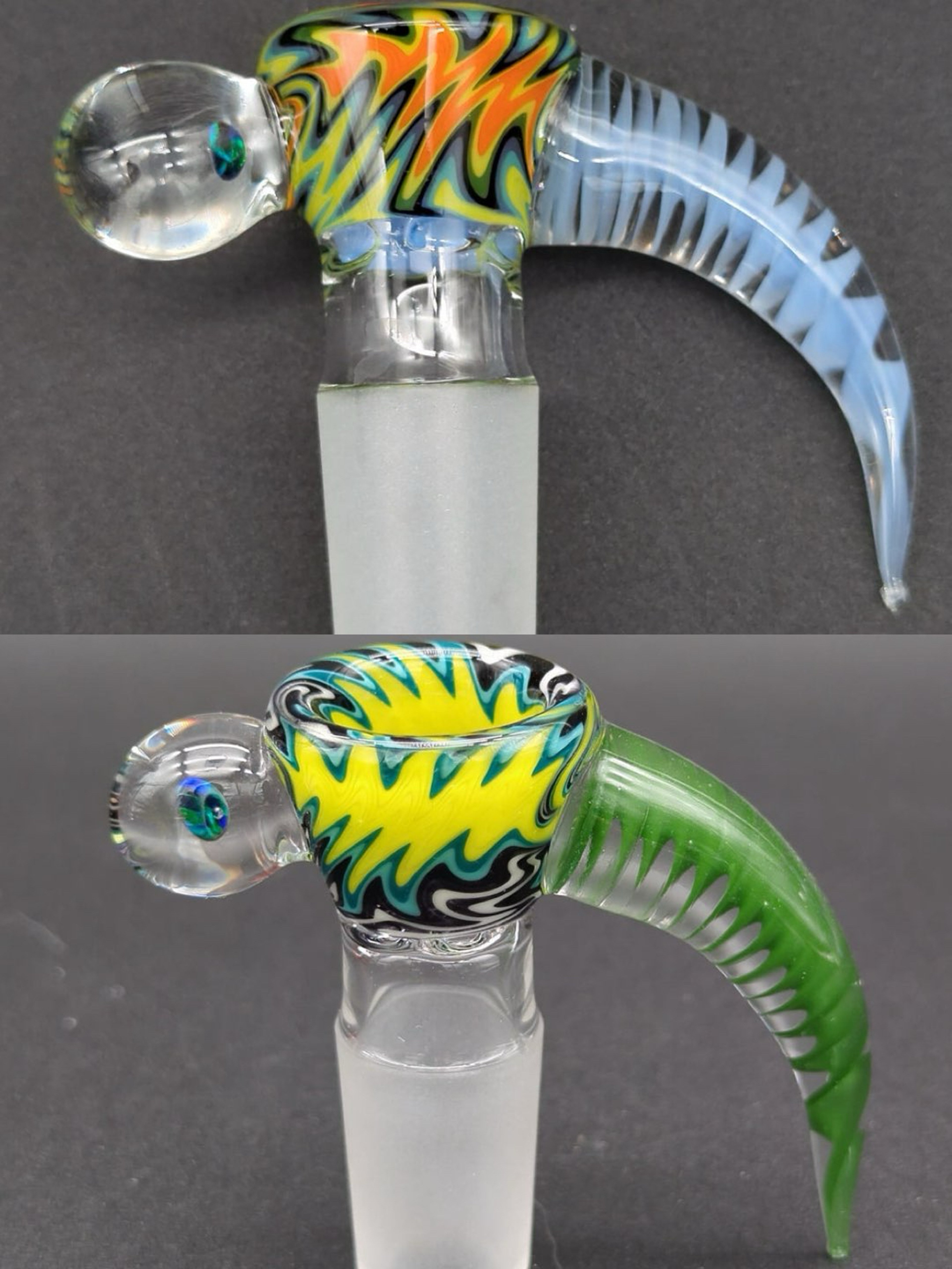 Preview pic of 18/4 2K GLASS WIGWAG SLIDES W/ BLACK OPAL