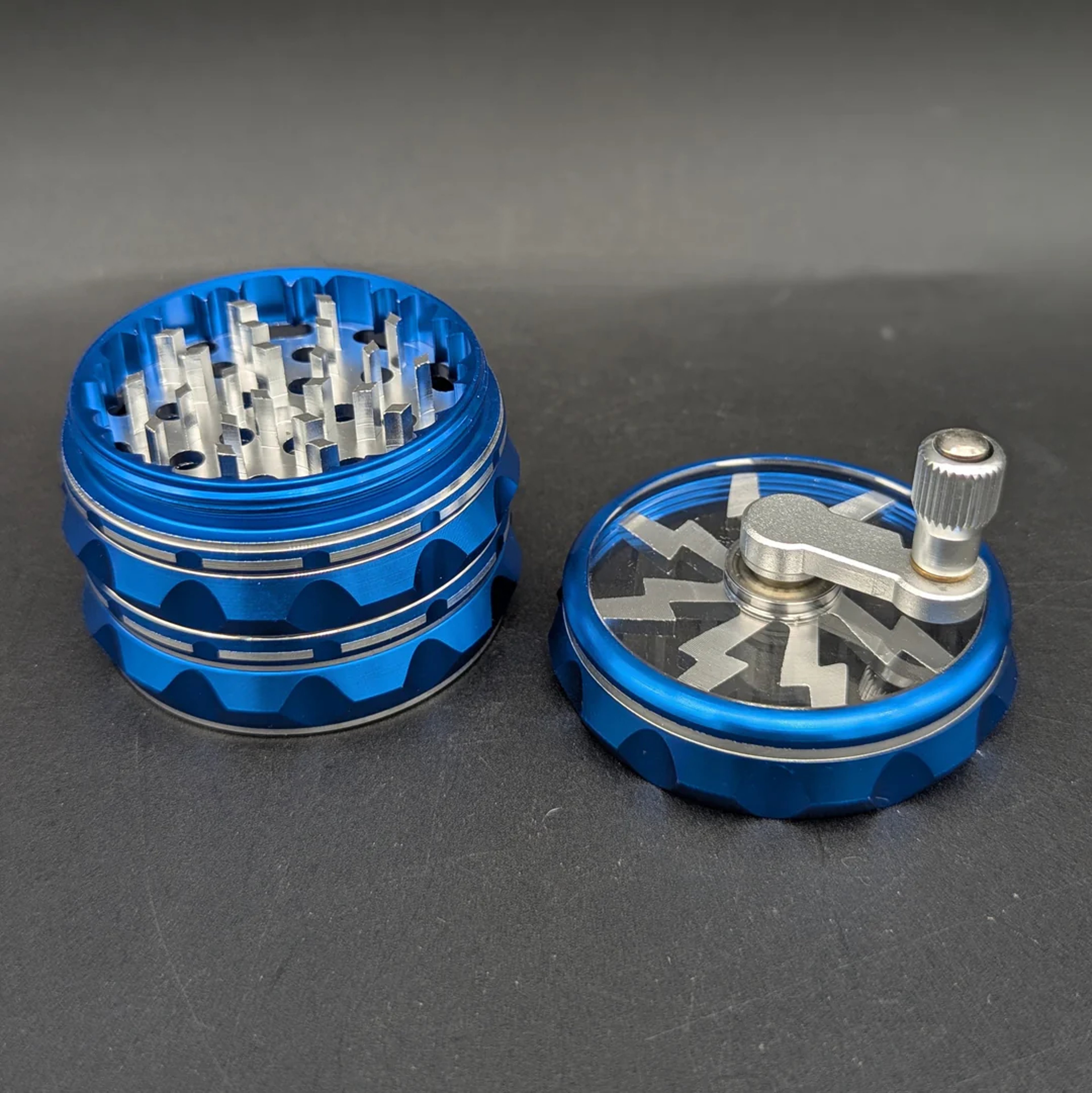 ALUMINUM LIGHTNING CRANK GRINDER 63MM image 0