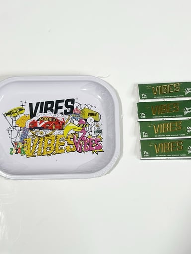 Preview pic of Vibes Mini Tray +  Vibes Rolling Papers Bundle