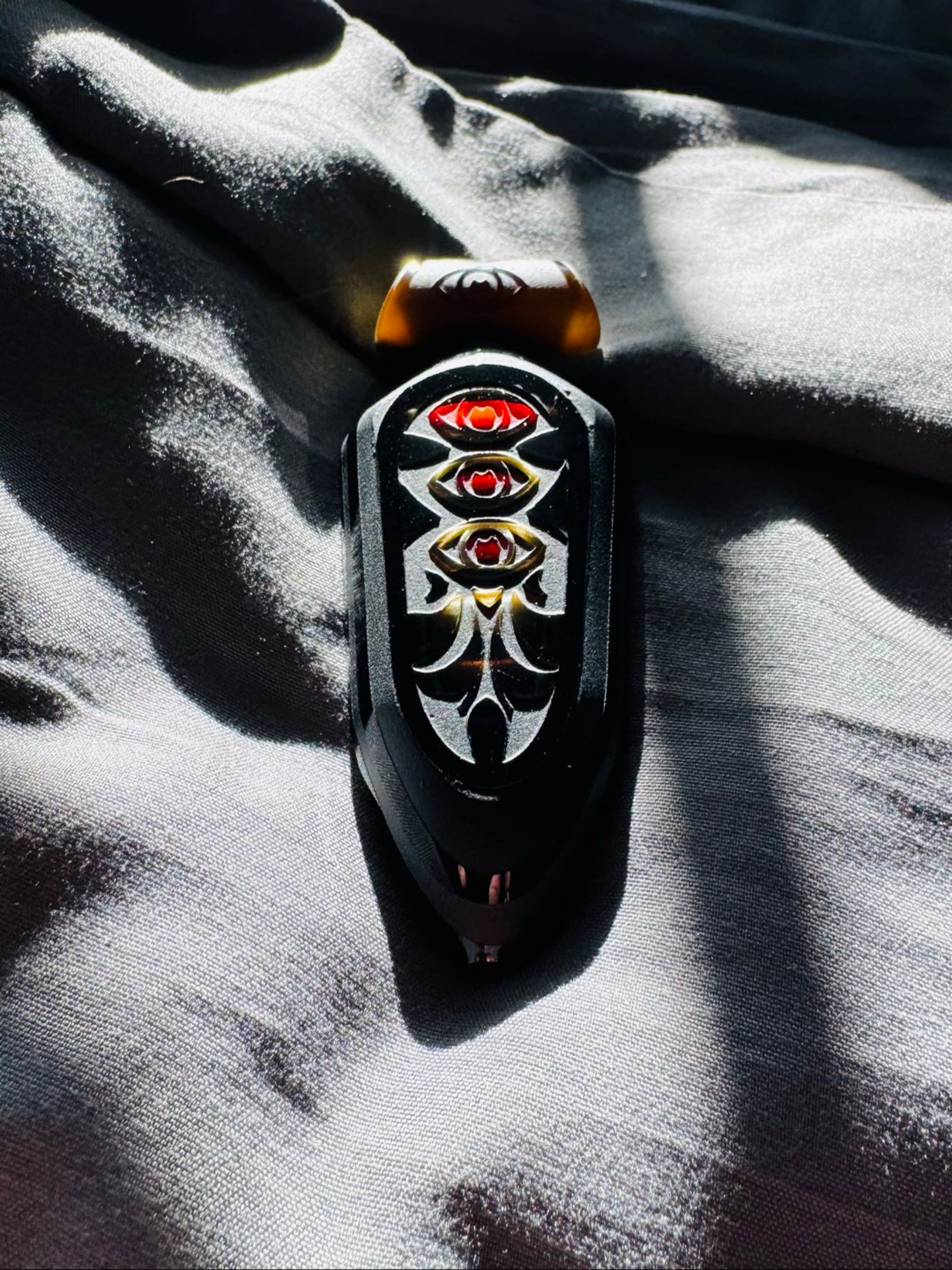 Preview pic of SUPER RARE 1/1 JDZ TABLET PENDANT #6 MULTI TECH WINDOW LAYERED FACETED AND SANDBLASTED +
