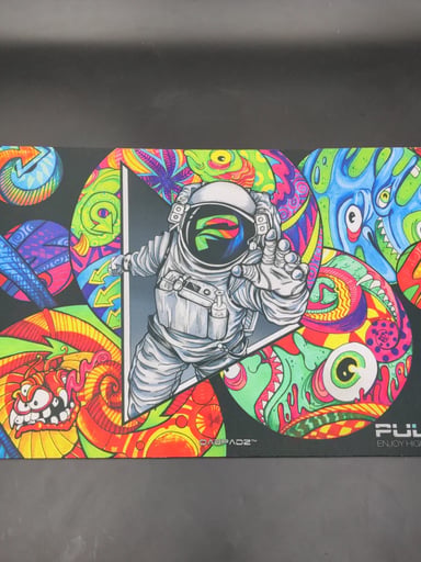 Preview pic of PULSAR DABPADZ DAB MAT - PSYCHEDELIC SPACEMAN | 16"X10"