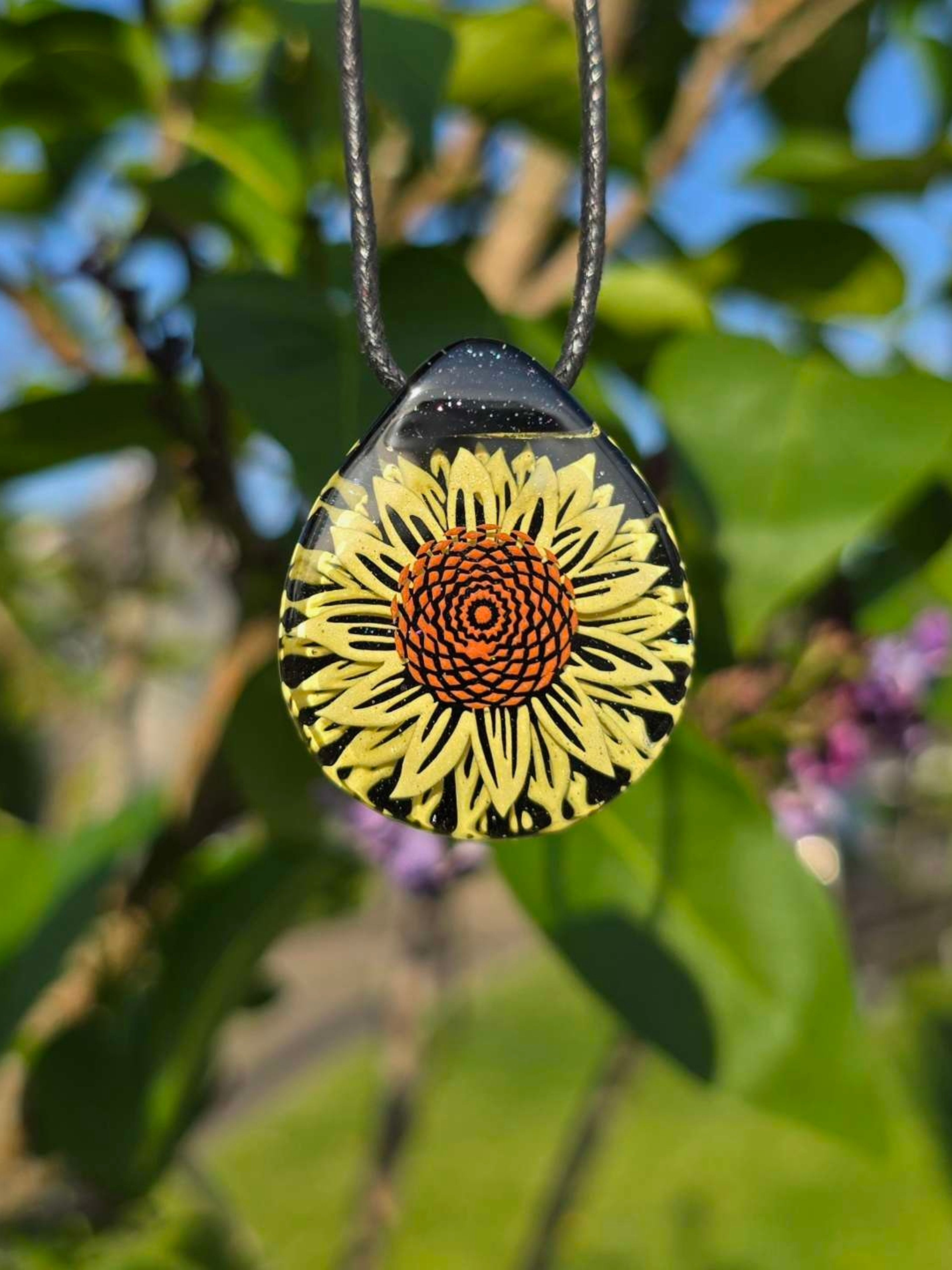 Preview pic of Sunflower Layered Glow Pendant