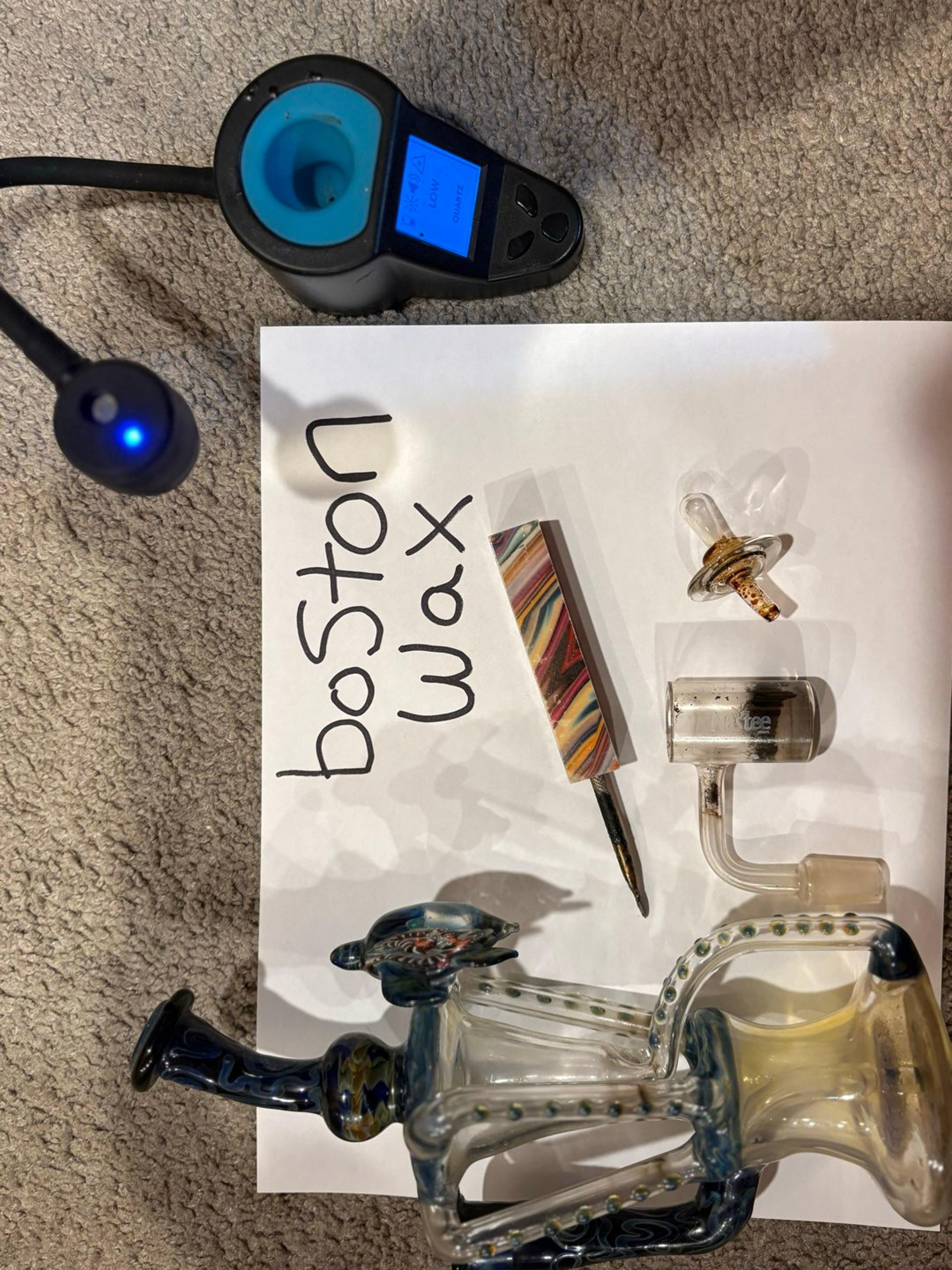 Pharrow Stevens - Fumed Quad Recycler turtle & dab rite image 0