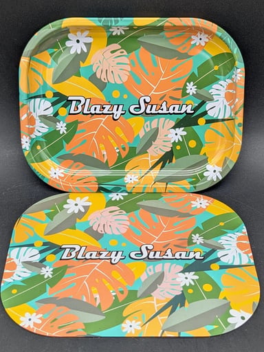 Preview pic of BLAZY SUSAN "SUMMER TREES" SMALL TRAY W/ LID