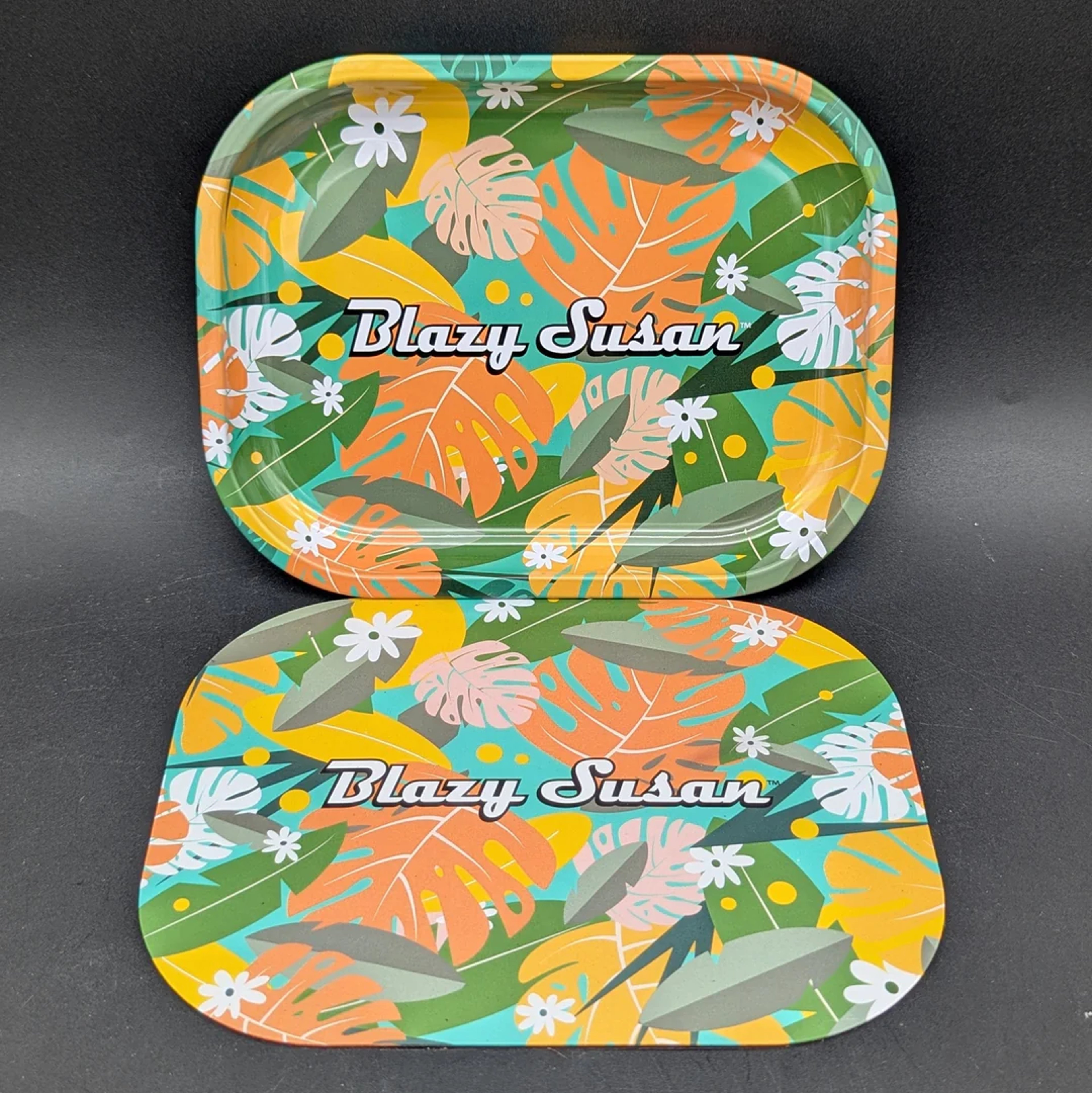 BLAZY SUSAN "SUMMER TREES" SMALL TRAY W/ LID image 0