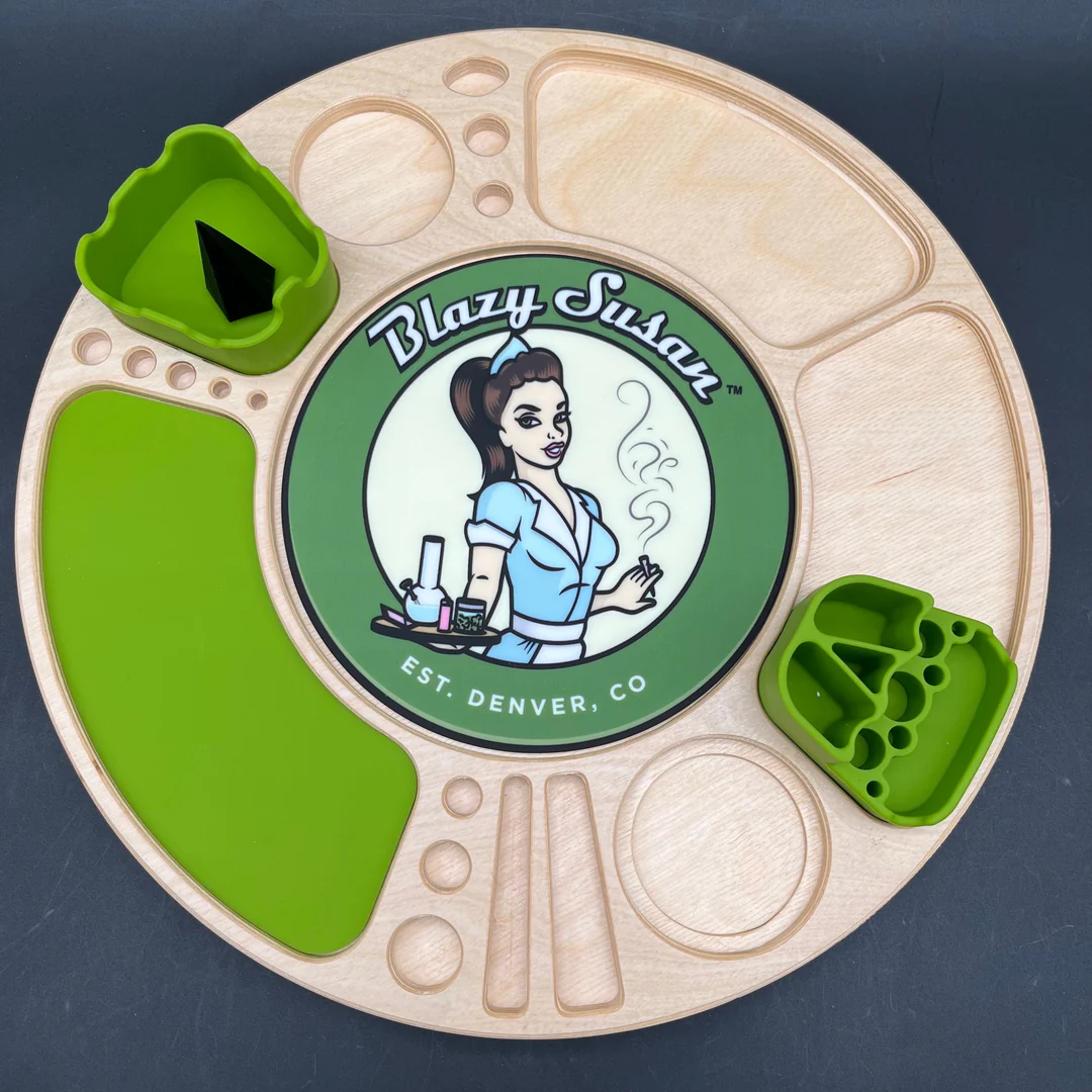 Preview pic of BLAZY SUSAN SPINNING ROLLING TRAY