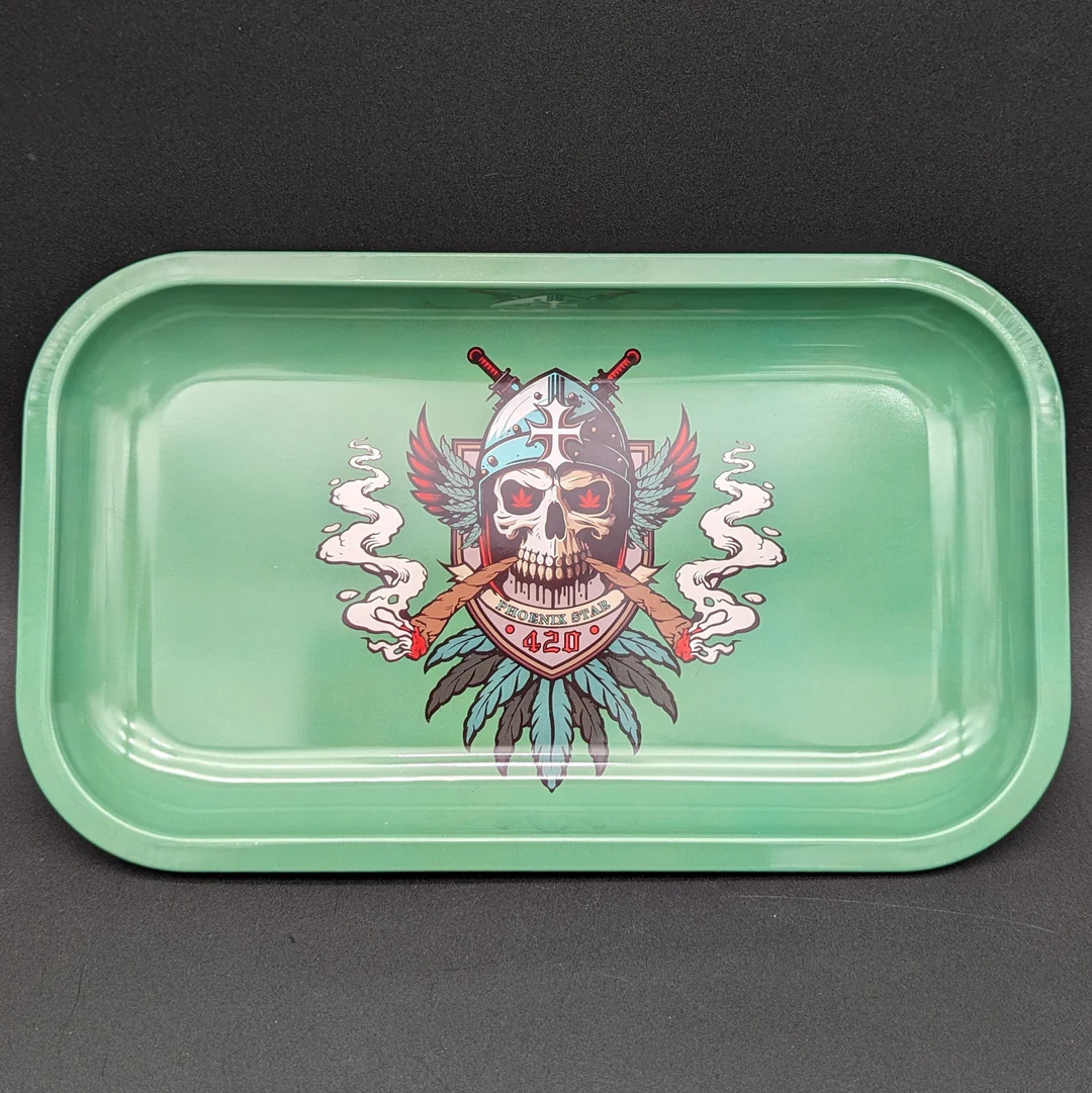 Preview pic of PHOENIX SKULL GLADIATOR MEDIUM ROLLING TRAY