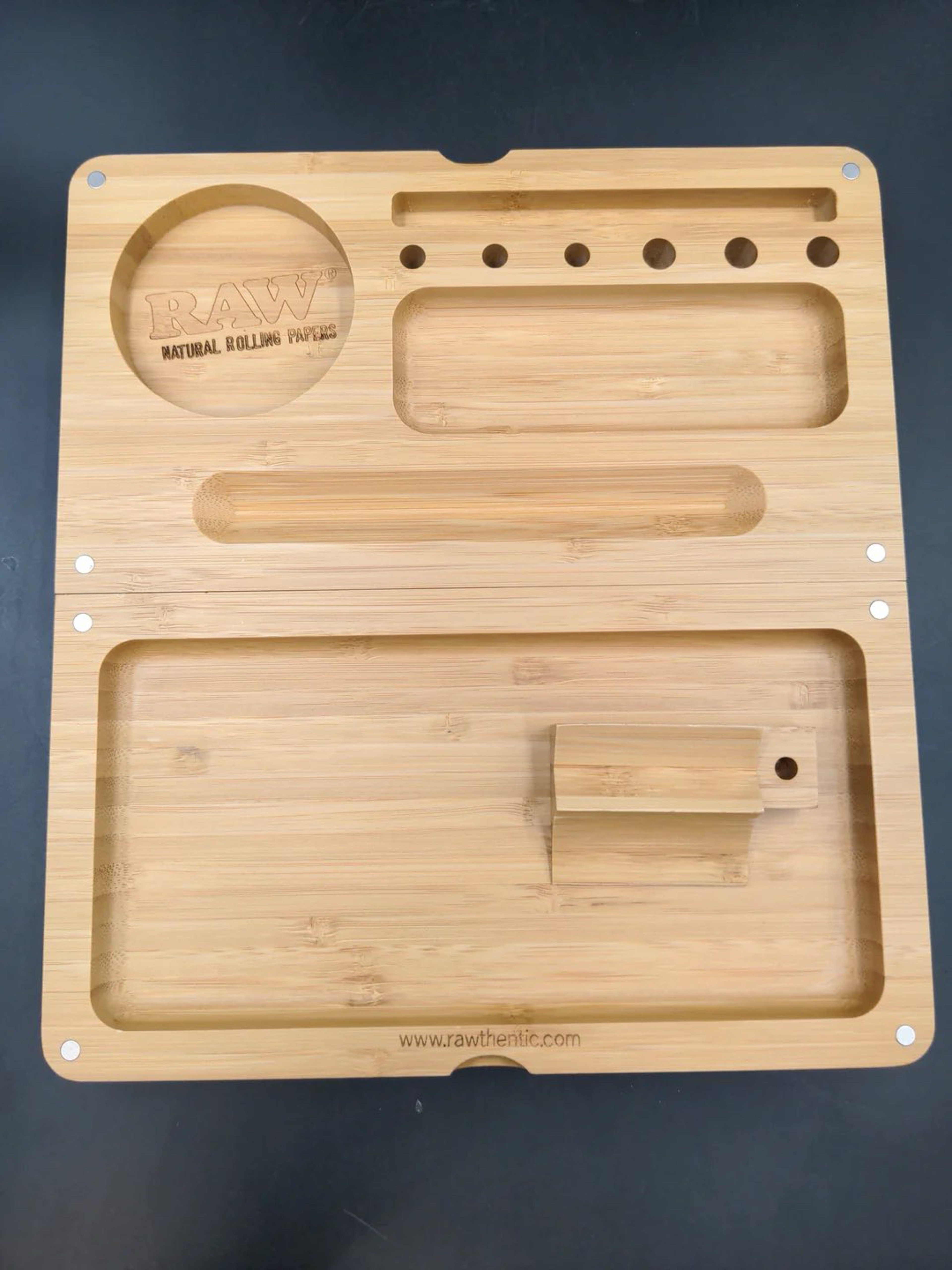 RAW BACKFLIP MAGNETIC BAMBOO ROLLING TRAY image 0