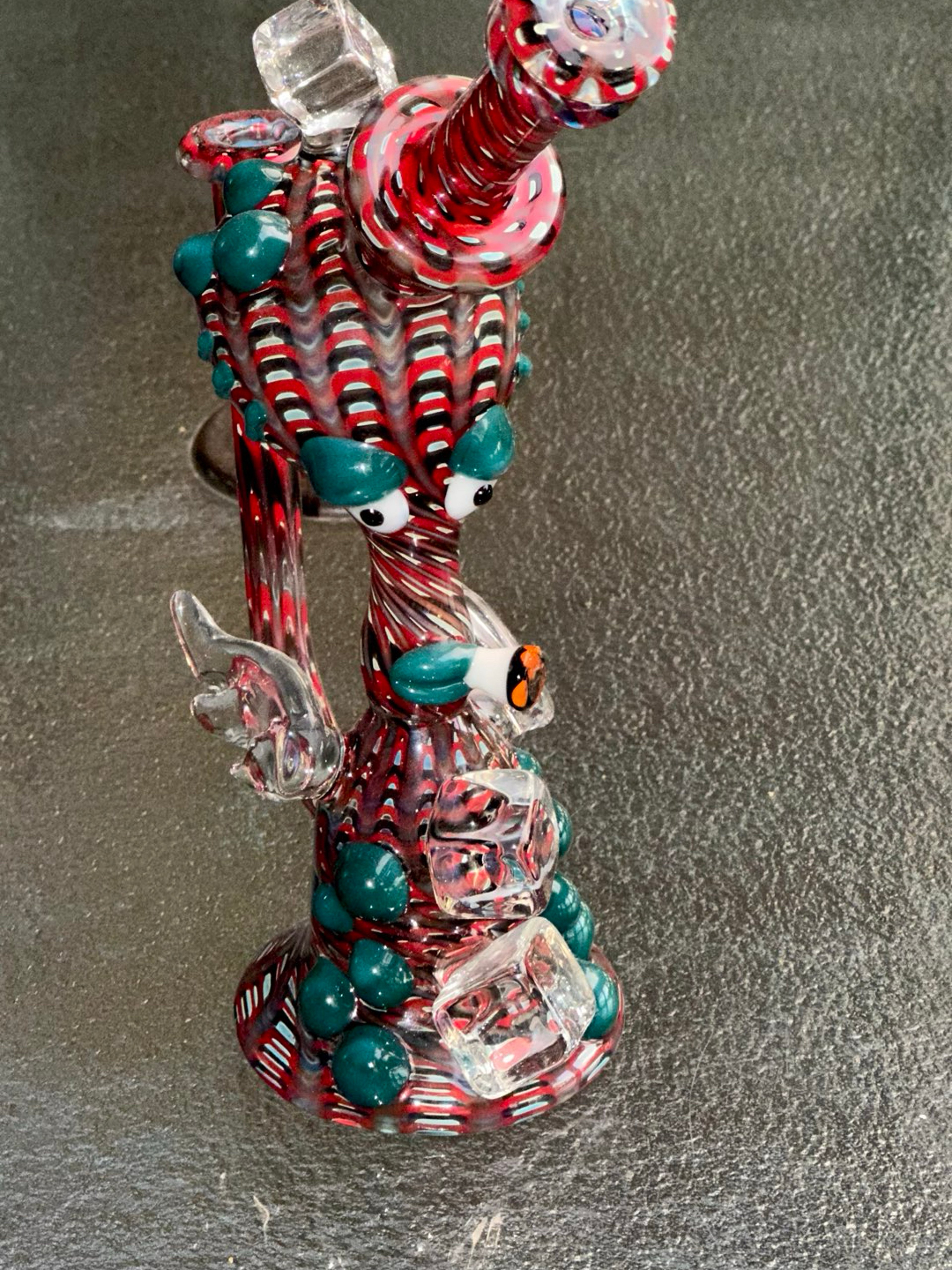Preview pic of Puff Glass Roger Alien Iced out Heaven Sent Roger Recycler Glass Piece *BRAND NEW NEVER USED*