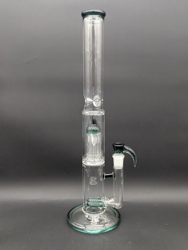 Preview pic of 2K GLASS DUAL GRIDLINE TO 8 ARM BONGS - COLOR ACCENTED