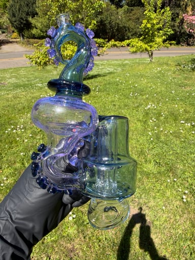 Preview pic of Cooper glass Puffco recycler top RBR