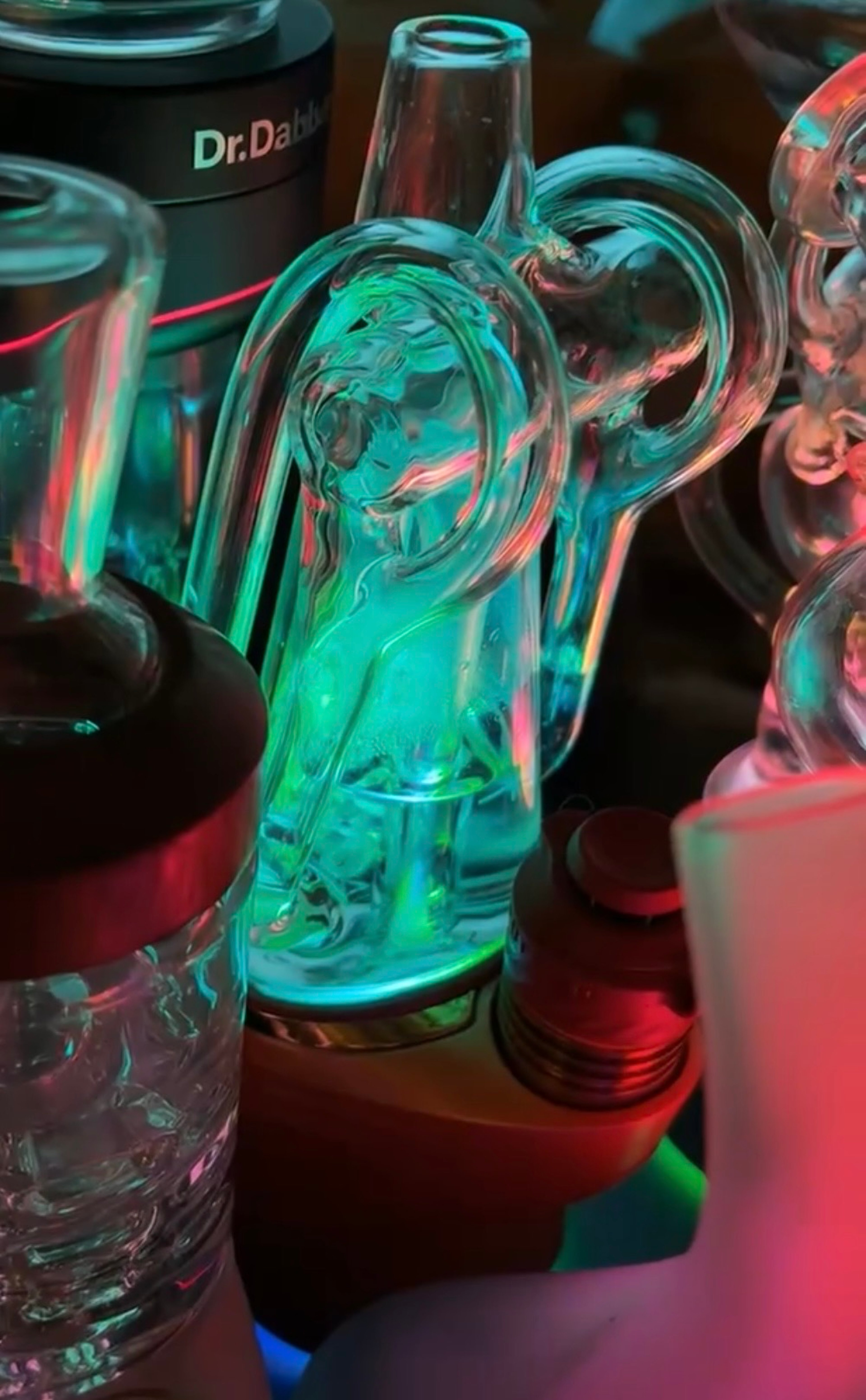 Puffco Peak Pro w/ GOLD 3DXL DAYBREAK LIMITED EDITION + Puffco x Ryan Fitt 2.0 Limited Edition Recycler Glass + Puffco Daybreak Hot Knife image 0