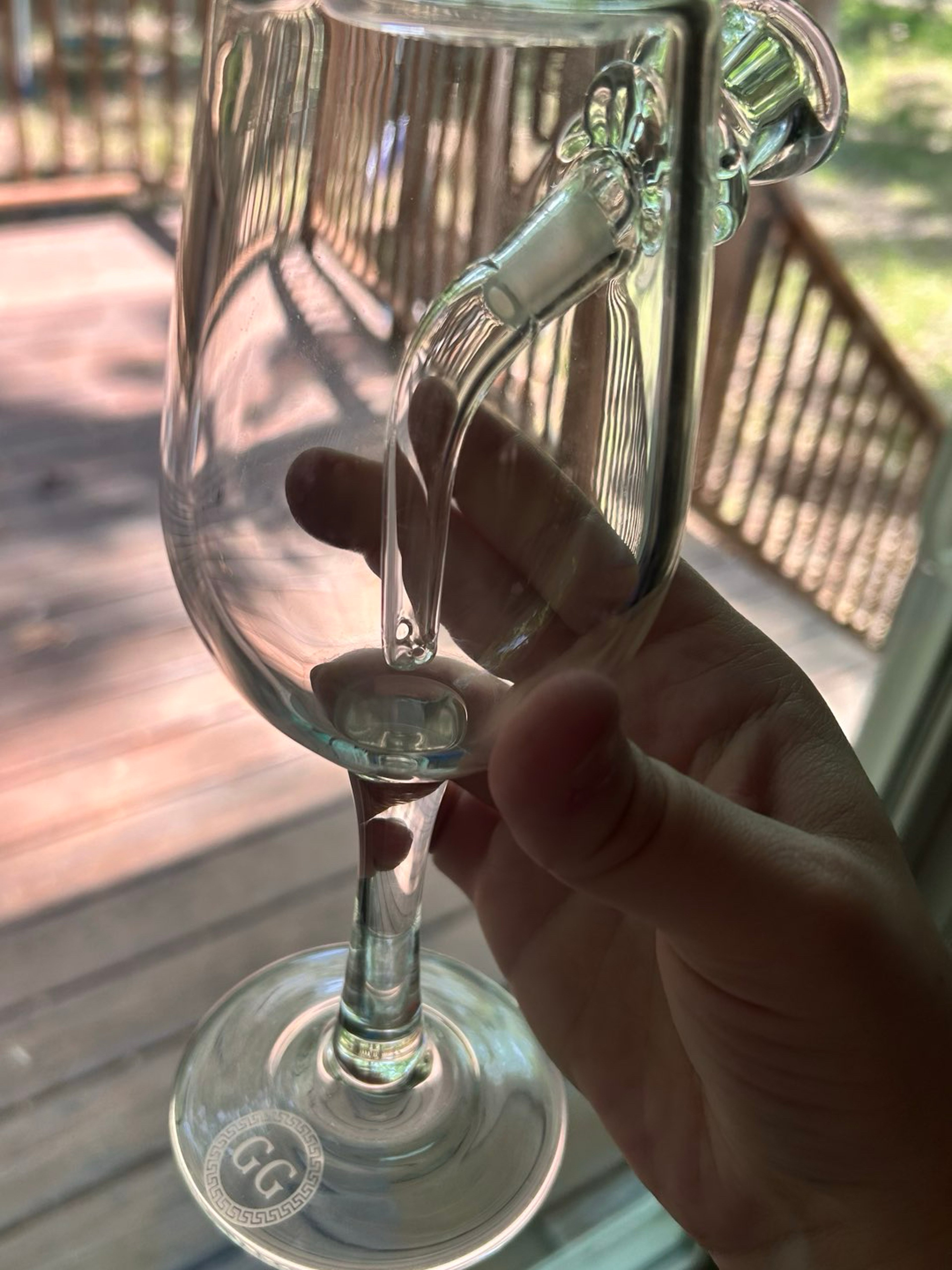 Preview pic of Greek glass wine glass