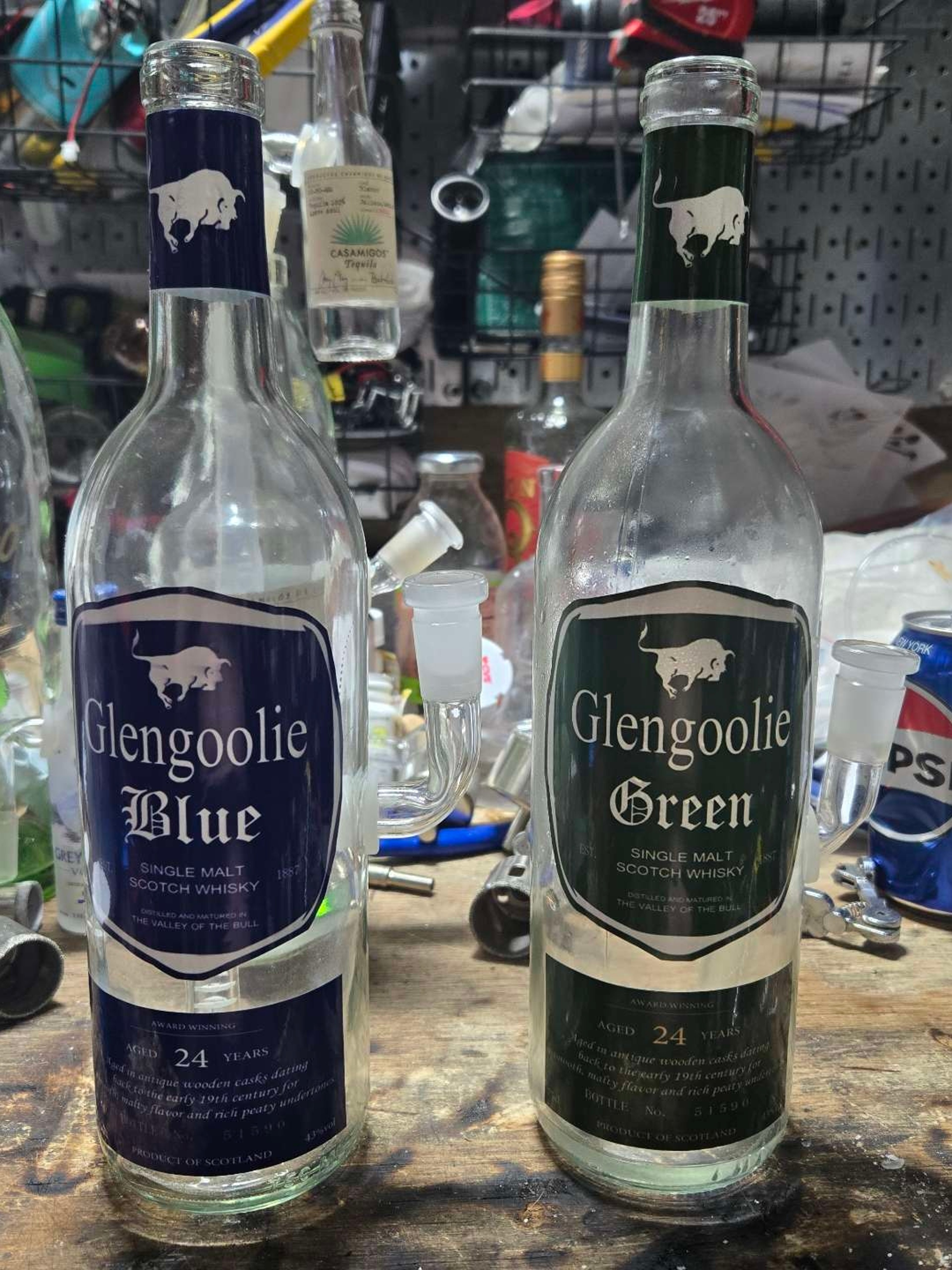Preview pic of Glengoolie Blue & Green Bongs