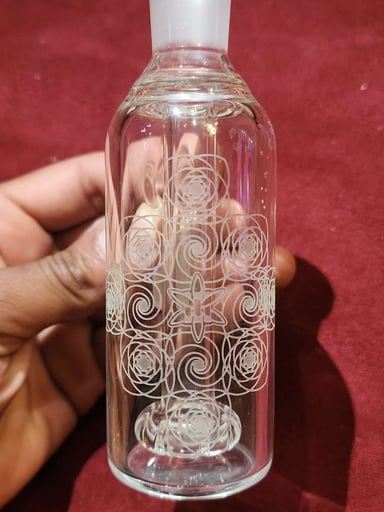 Preview pic of Ill glass pill bottle ash catcher 18mm 90 degree joint