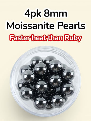 Preview pic of 4pk 8mm Moissanite Pearls