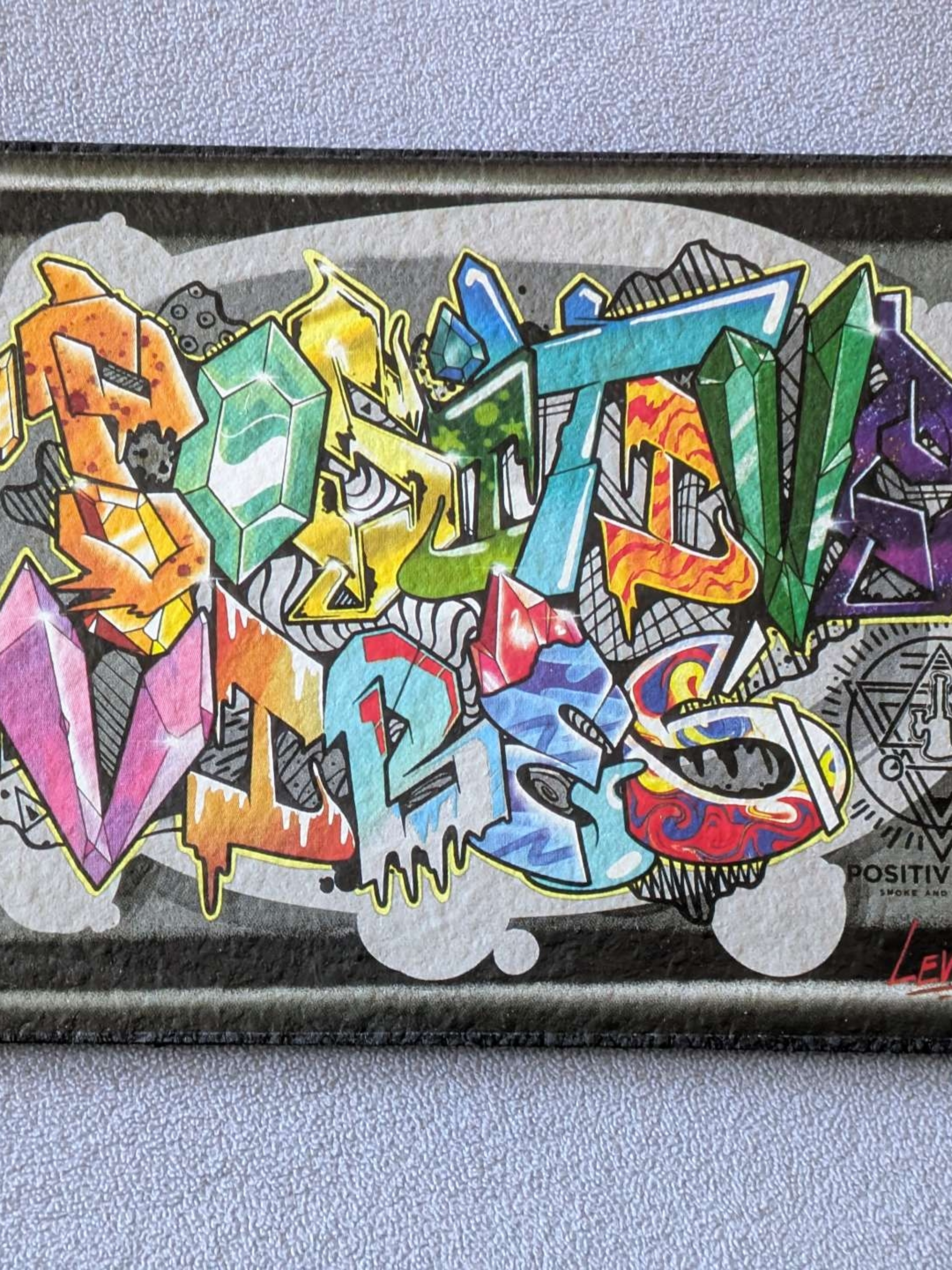 Preview pic of Positive Vibes x Level x Moodmats — Graffiti Crystal Art Mat (Denver Shop Exclusive)