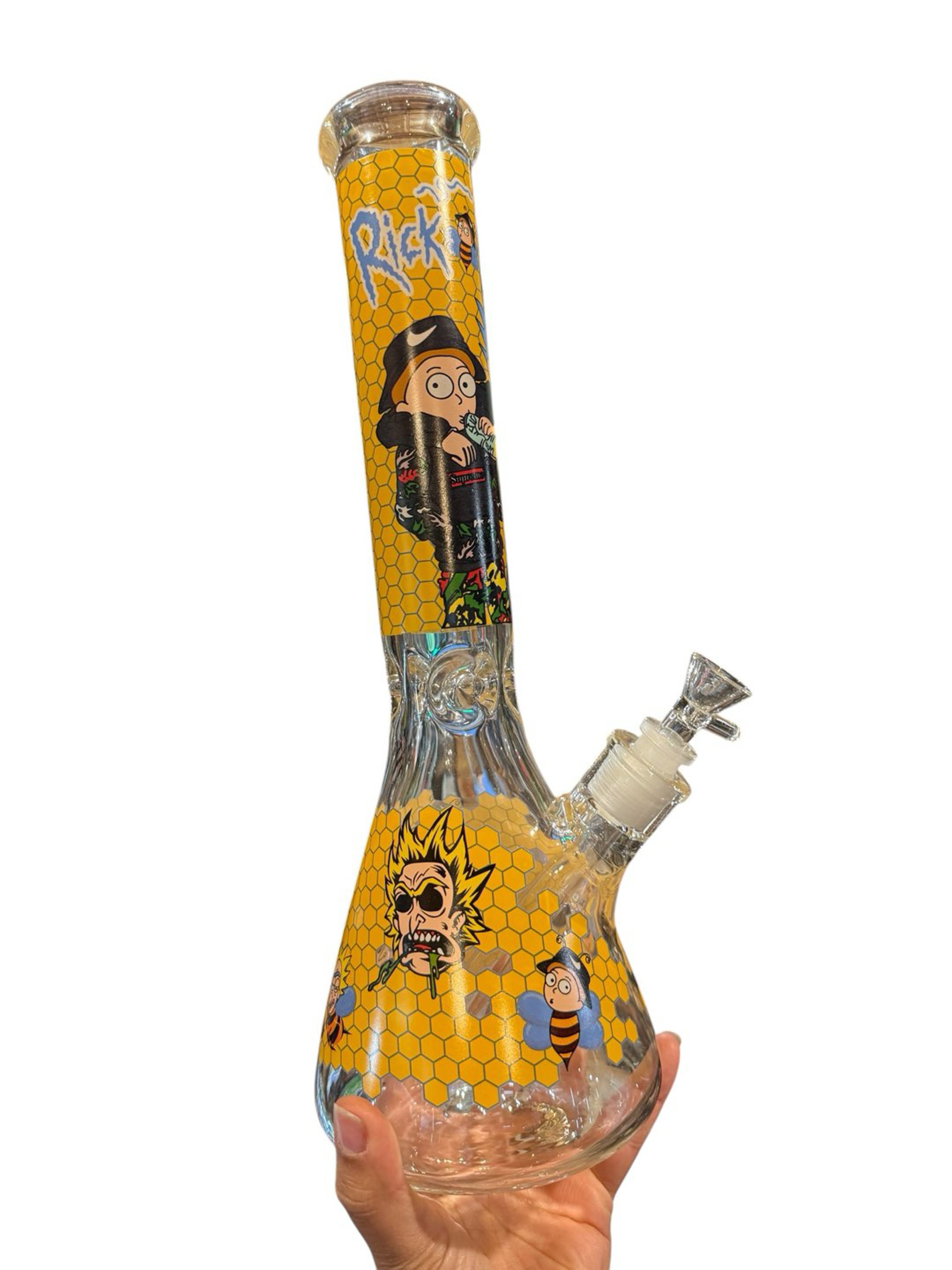15” 7mm Rick & Morty Water Pipe image 0