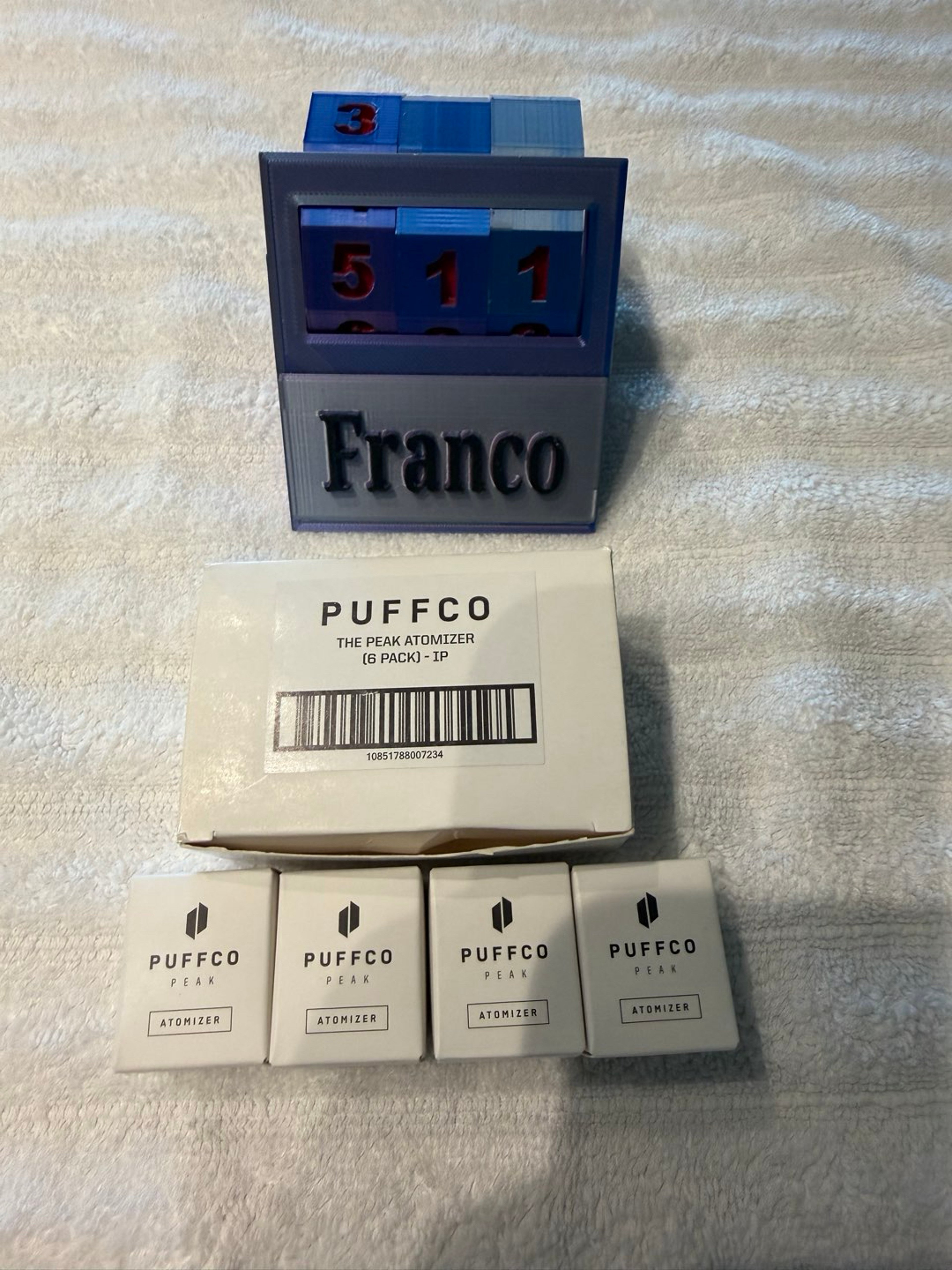 Preview pic of 4x og peak puffco atomizers brand new bundle
