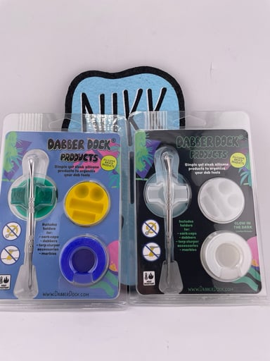 Preview pic of Dabber Dock Silicone Dab Tool / Terp Pearl Stand - Multicolored or Glow In The Dark