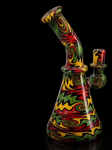 Preview pic of Rasta Wig Wag Banger Hanger by Vulcanglassart
