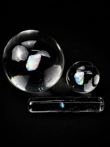 Preview pic of Clear Opal Marble Set – 3pc Terp Pearl & Pillar Set